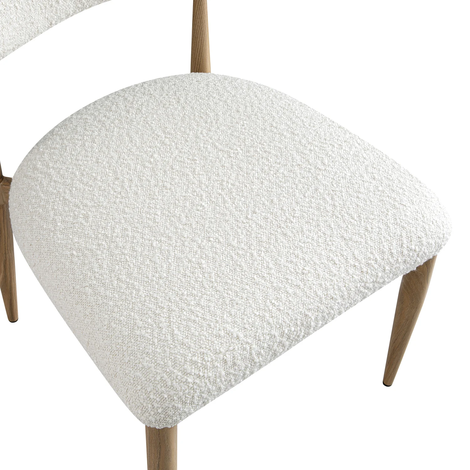 Dagmar Set of 2 Dining Chairs, Ecru Boucle | Natural Frame - Image 16