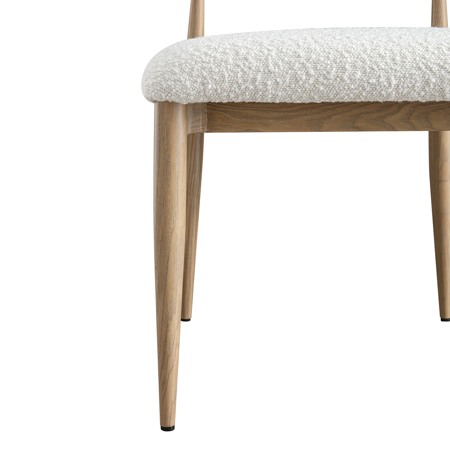 Dagmar Set of 2 Dining Chairs, Ecru Boucle | Natural Frame - Image 18