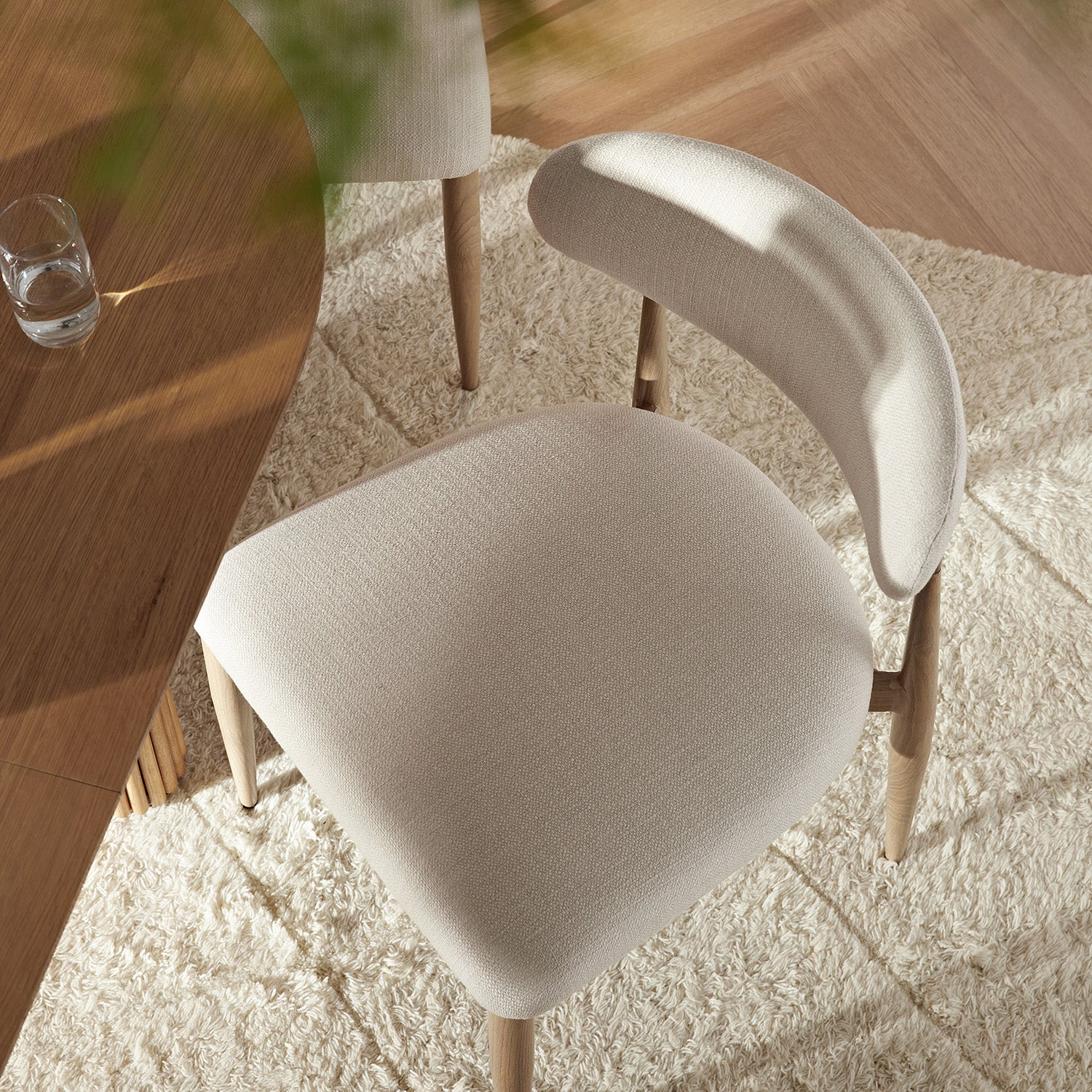 Dagmar Set of 2 Dining Chairs, Ivory Weave | Natural Frame - Image 4