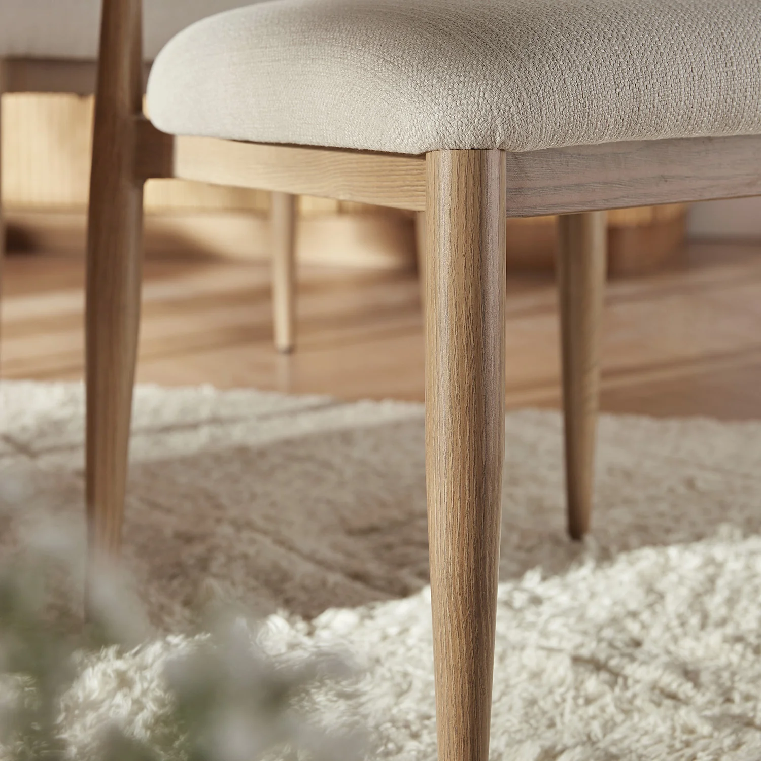 Dagmar Set of 2 Dining Chairs, Ivory Weave | Natural Frame - Image 7