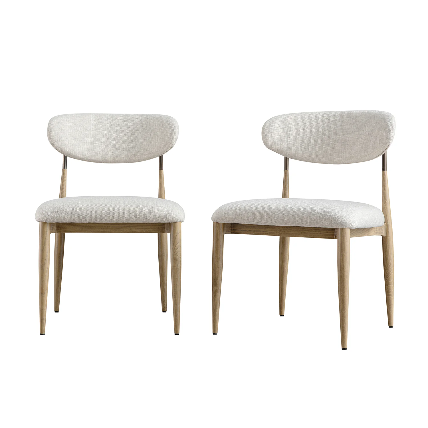 Dagmar Set of 2 Dining Chairs, Ivory Weave | Natural Frame - Image 8