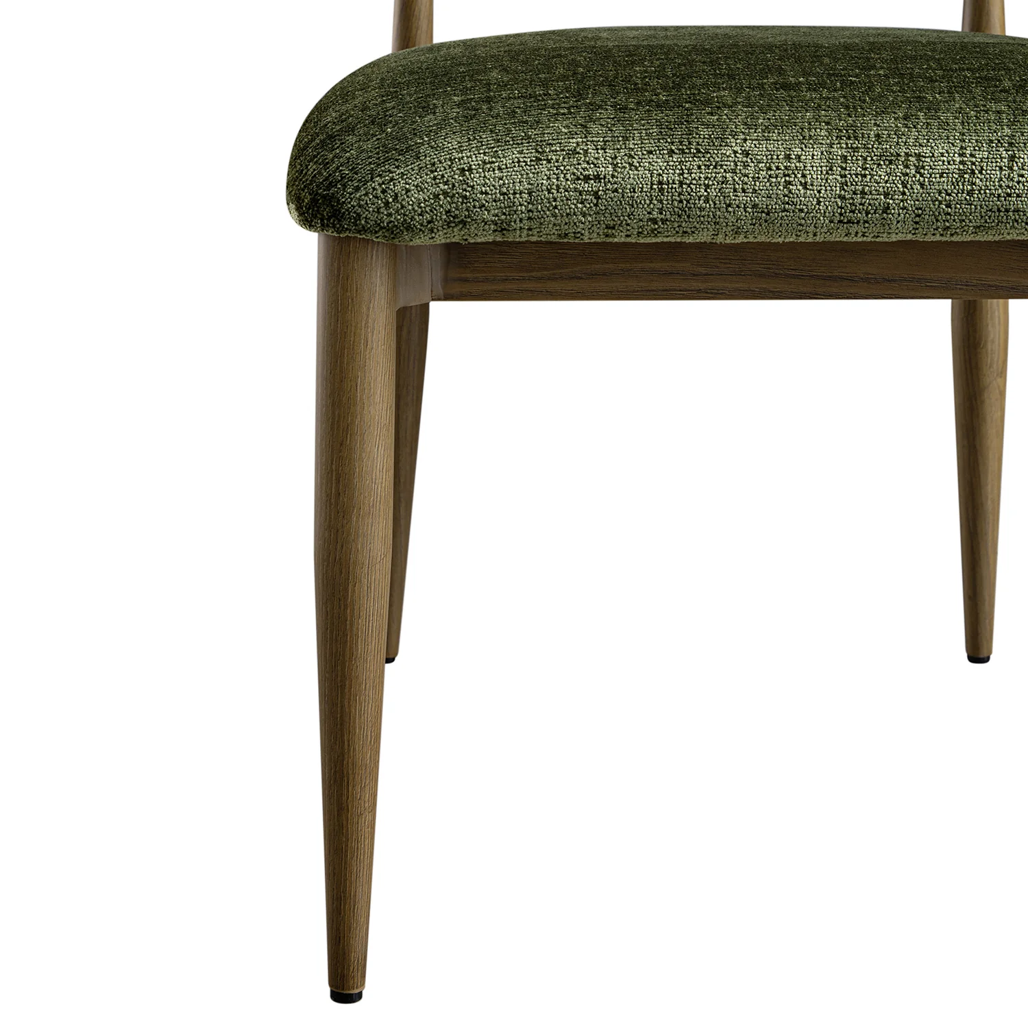 Dagmar Set of 2 Dining Chairs, Moss Chenille | Silver Oak Frame - Image 16