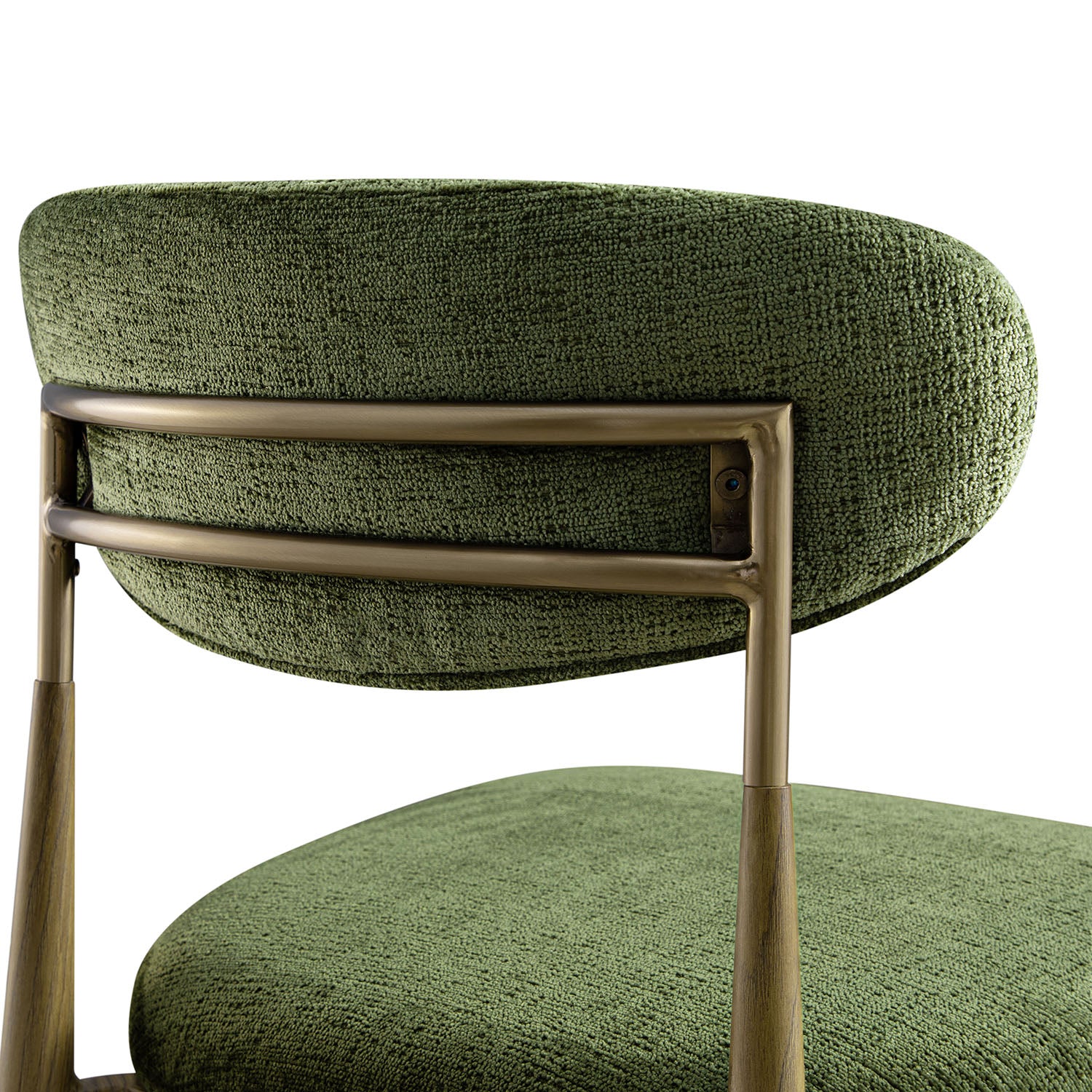 Dagmar Set of 2 Dining Chairs, Moss Chenille | Silver Oak Frame - Image 17