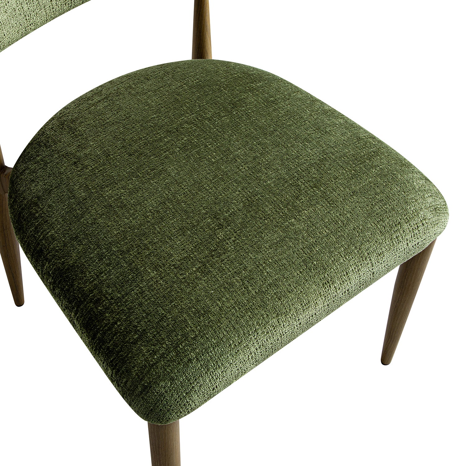 Dagmar Set of 2 Dining Chairs, Moss Chenille | Silver Oak Frame - Image 18