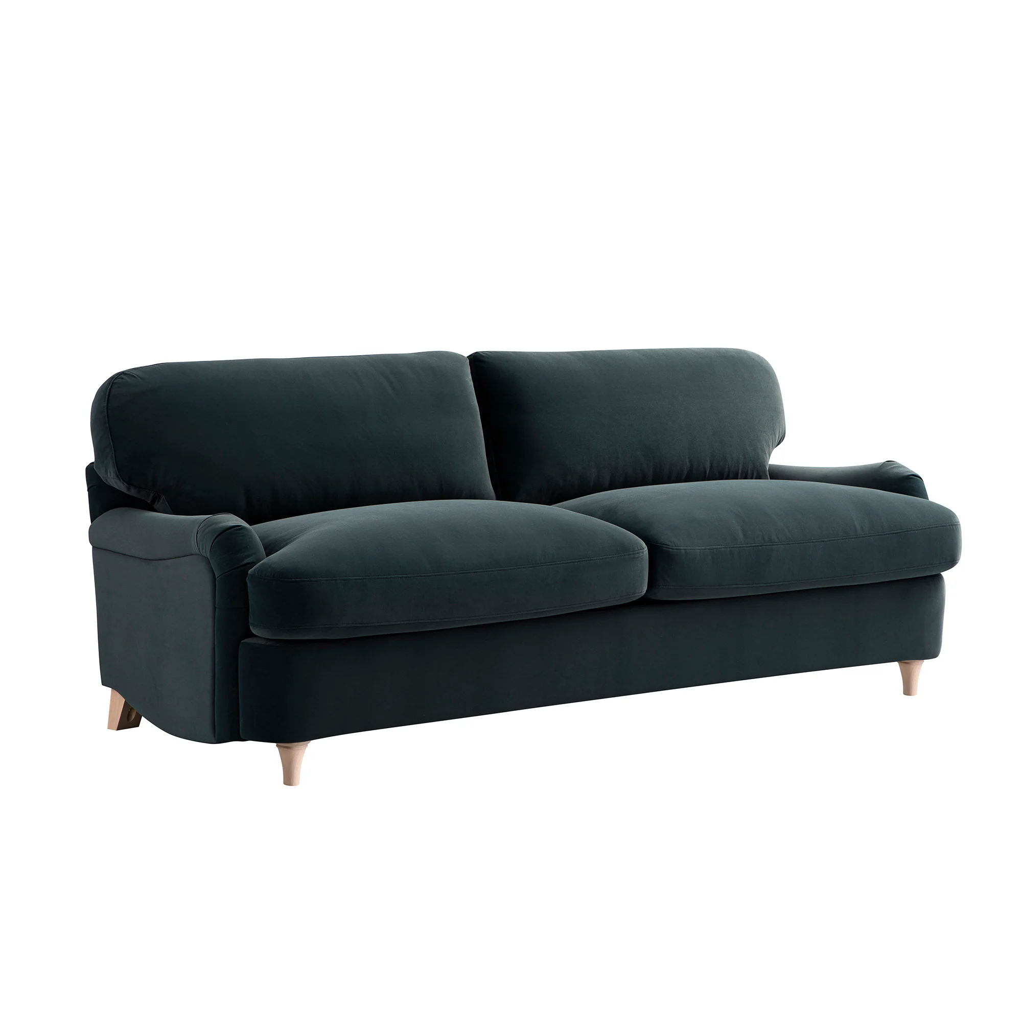 Daphnis Aegean Blue Velvet Sofa Bed, Large 3-Seater - Image 11