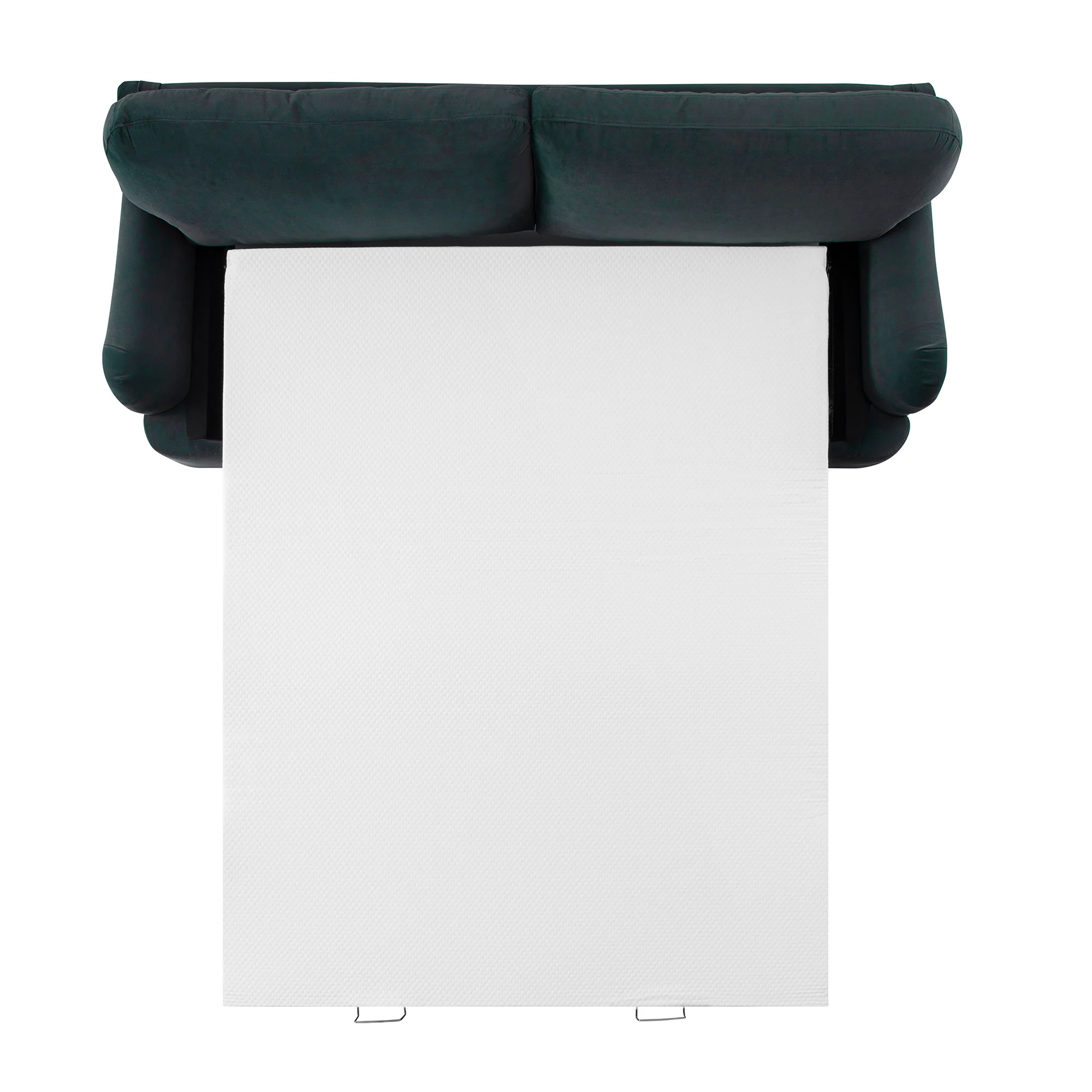 Daphnis Aegean Blue Velvet Sofa Bed, Large 3-Seater - Image 12