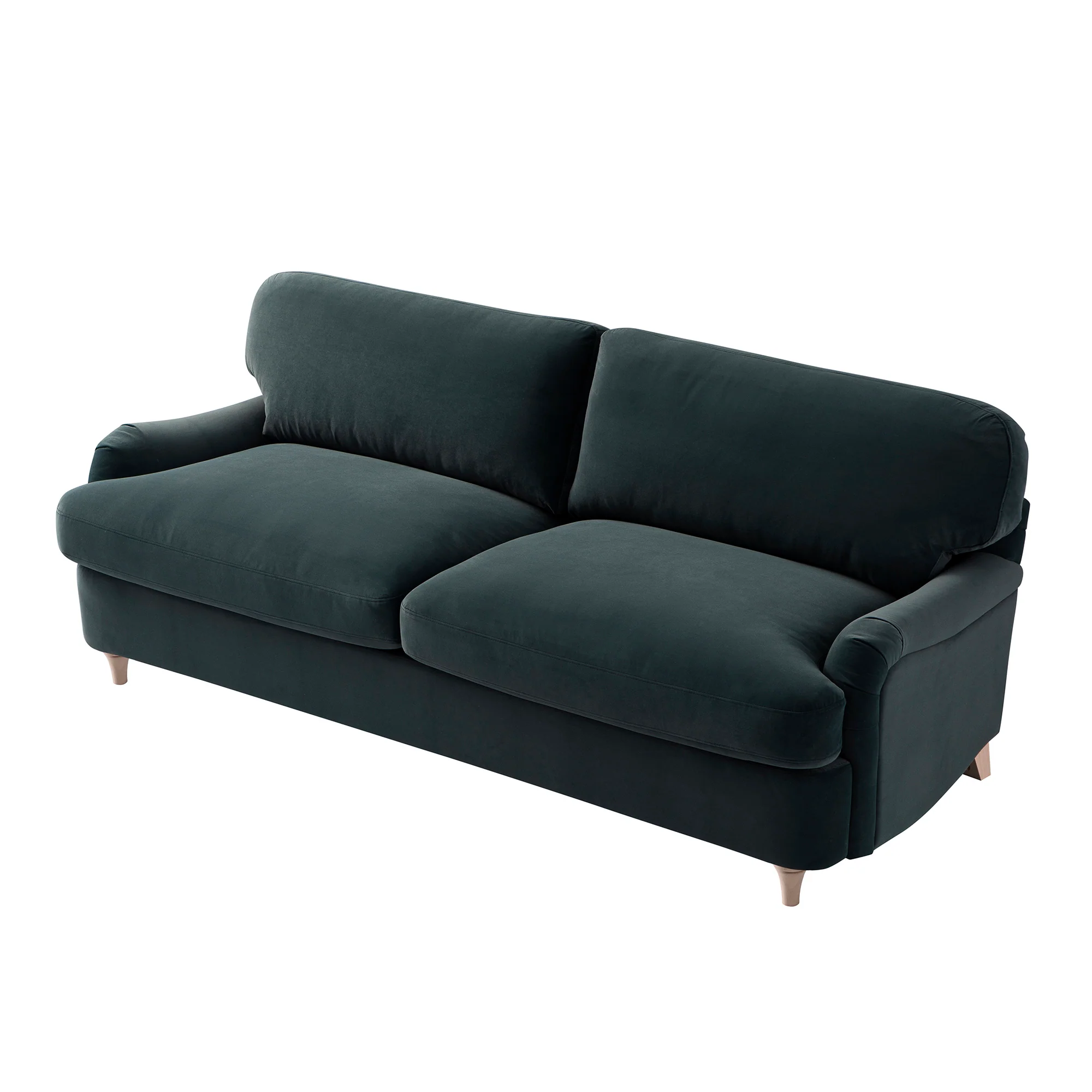 Daphnis Aegean Blue Velvet Sofa Bed, Large 3-Seater - Image 13