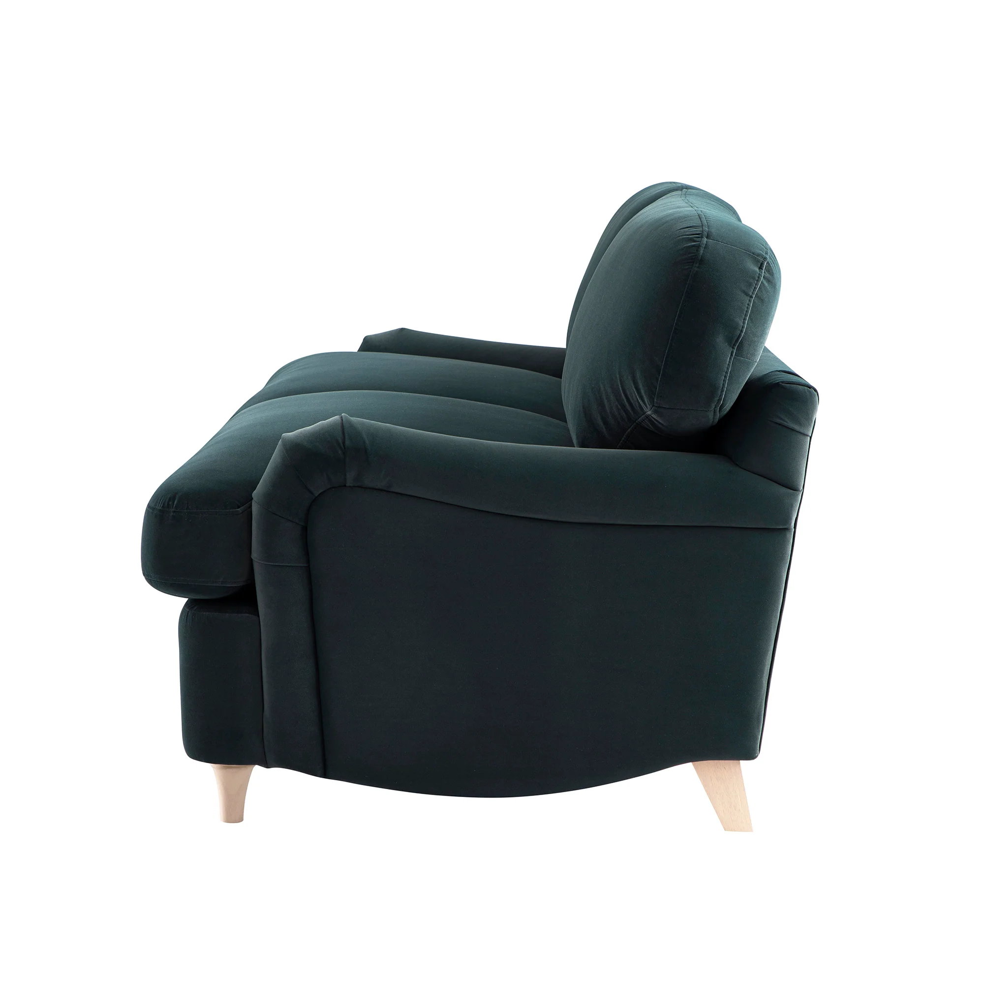 Daphnis Aegean Blue Velvet Sofa Bed, Large 3-Seater - Image 14