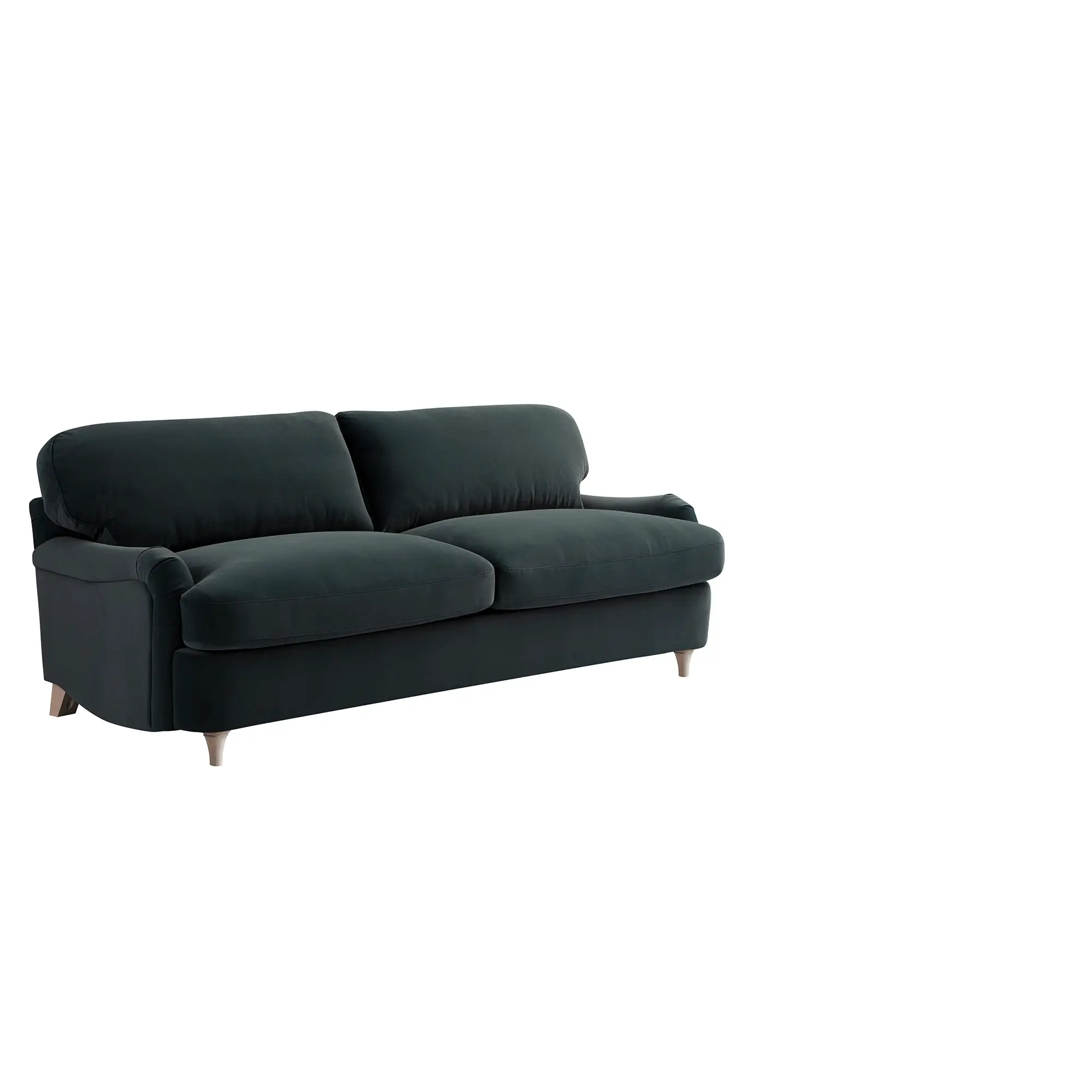 Daphnis Aegean Blue Velvet Sofa Bed, Large 3-Seater - Image 7