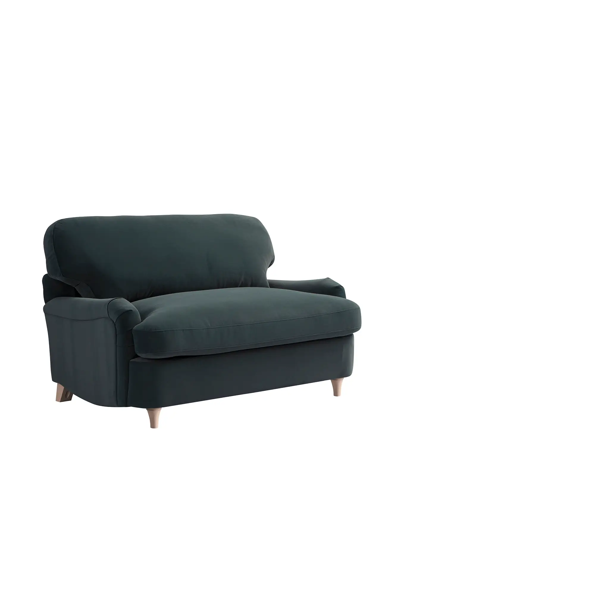 Daphnis Aegean Blue Velvet Sofa Bed, Loveseat - Image 10