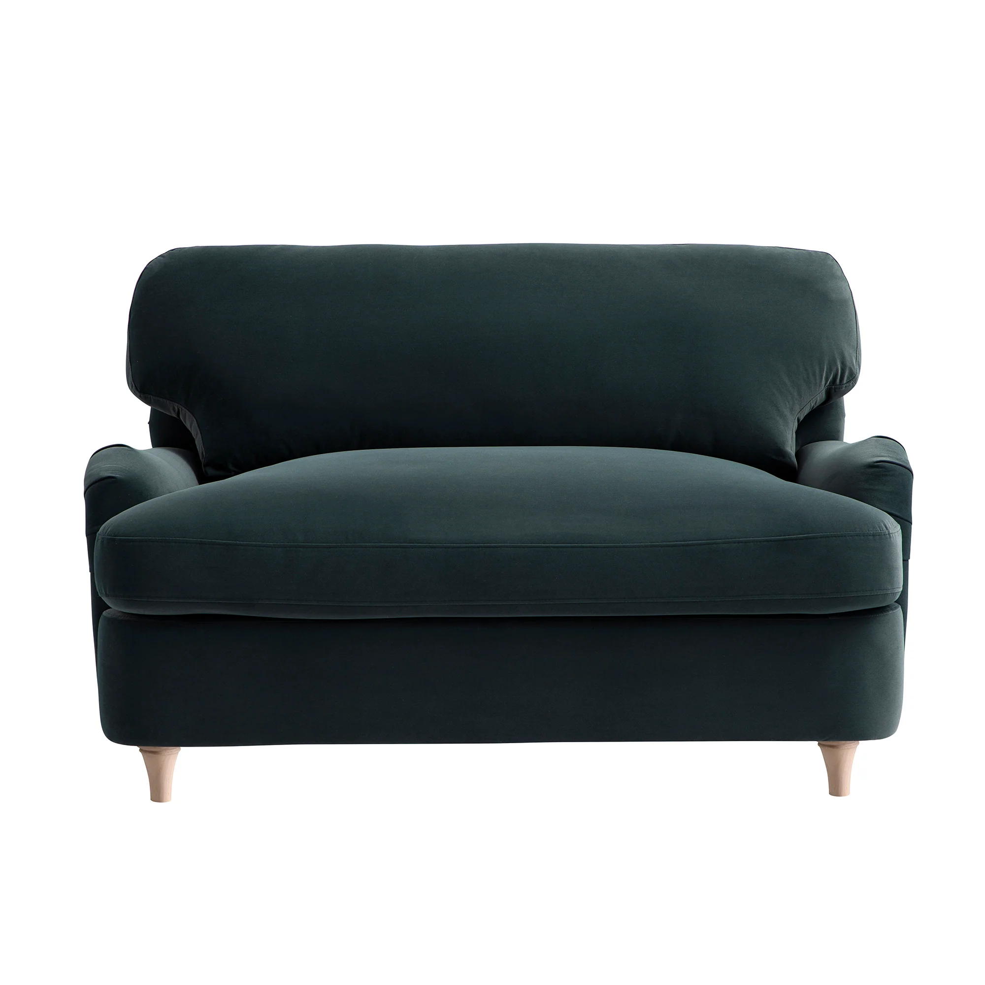 Daphnis Aegean Blue Velvet Sofa Bed, Loveseat - Image 11