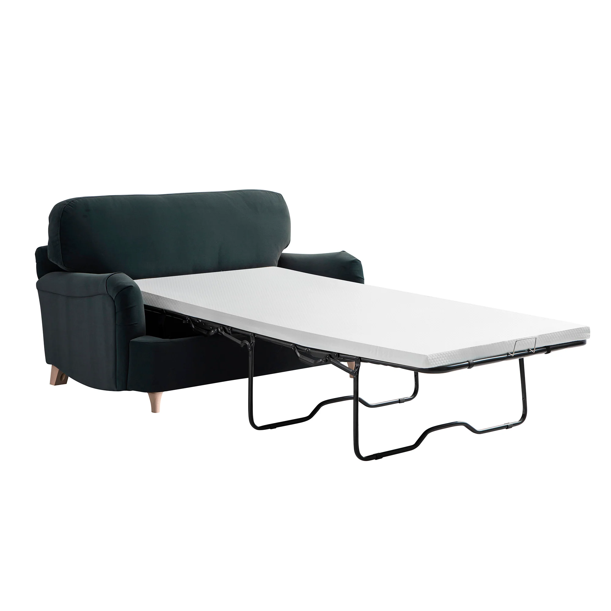 Daphnis Aegean Blue Velvet Sofa Bed, Loveseat - Image 13