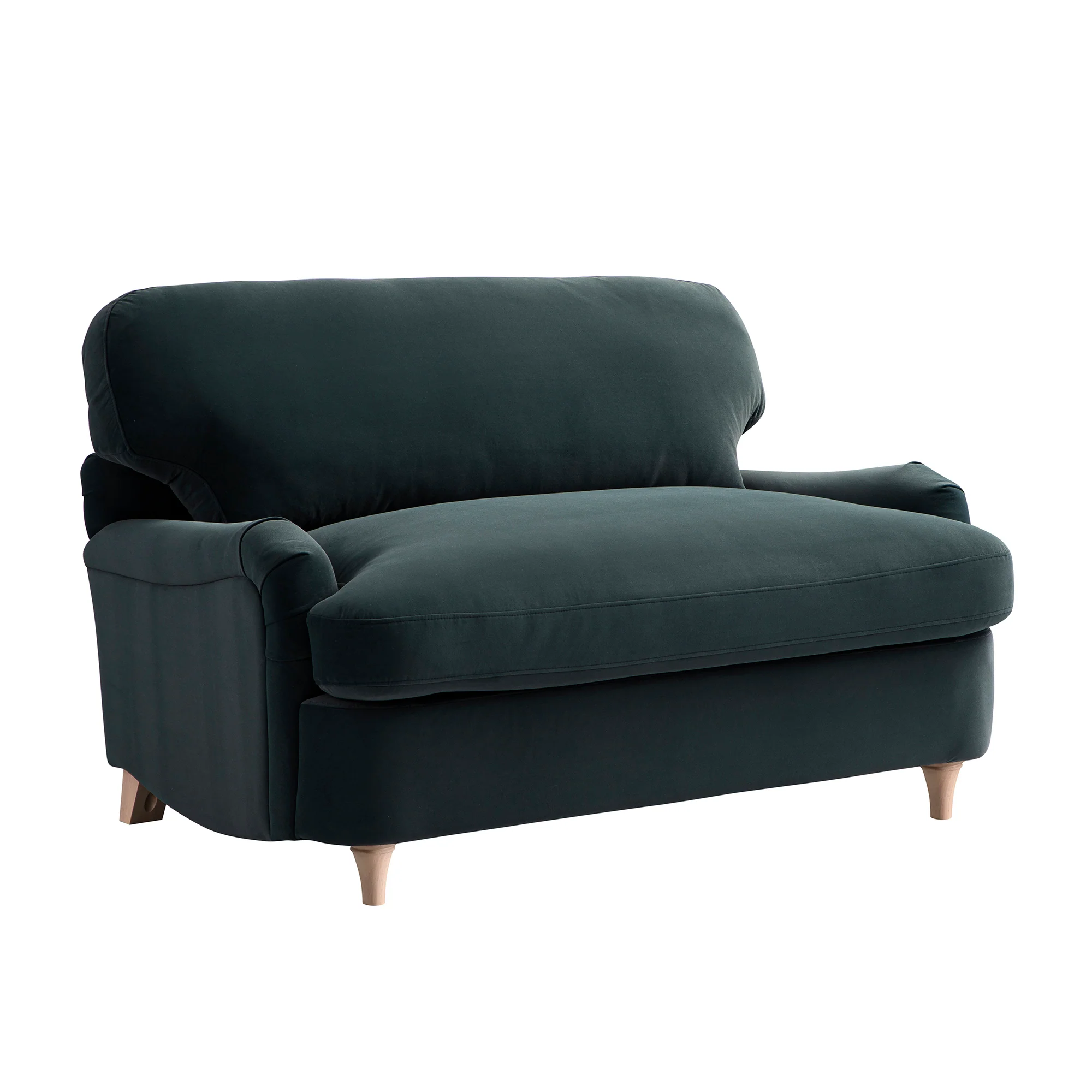Daphnis Aegean Blue Velvet Sofa Bed, Loveseat - Image 14