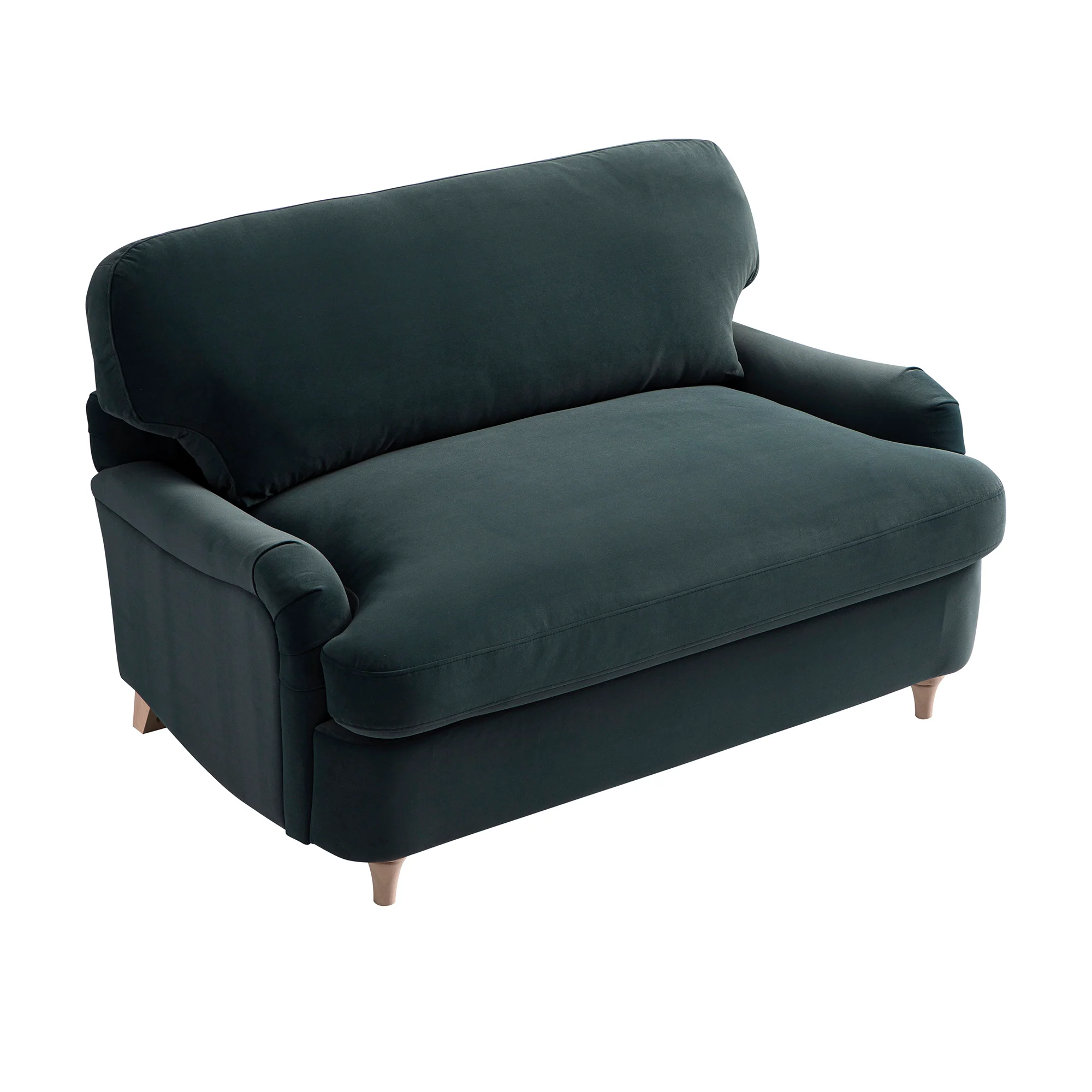 Daphnis Aegean Blue Velvet Sofa Bed, Loveseat - Image 15