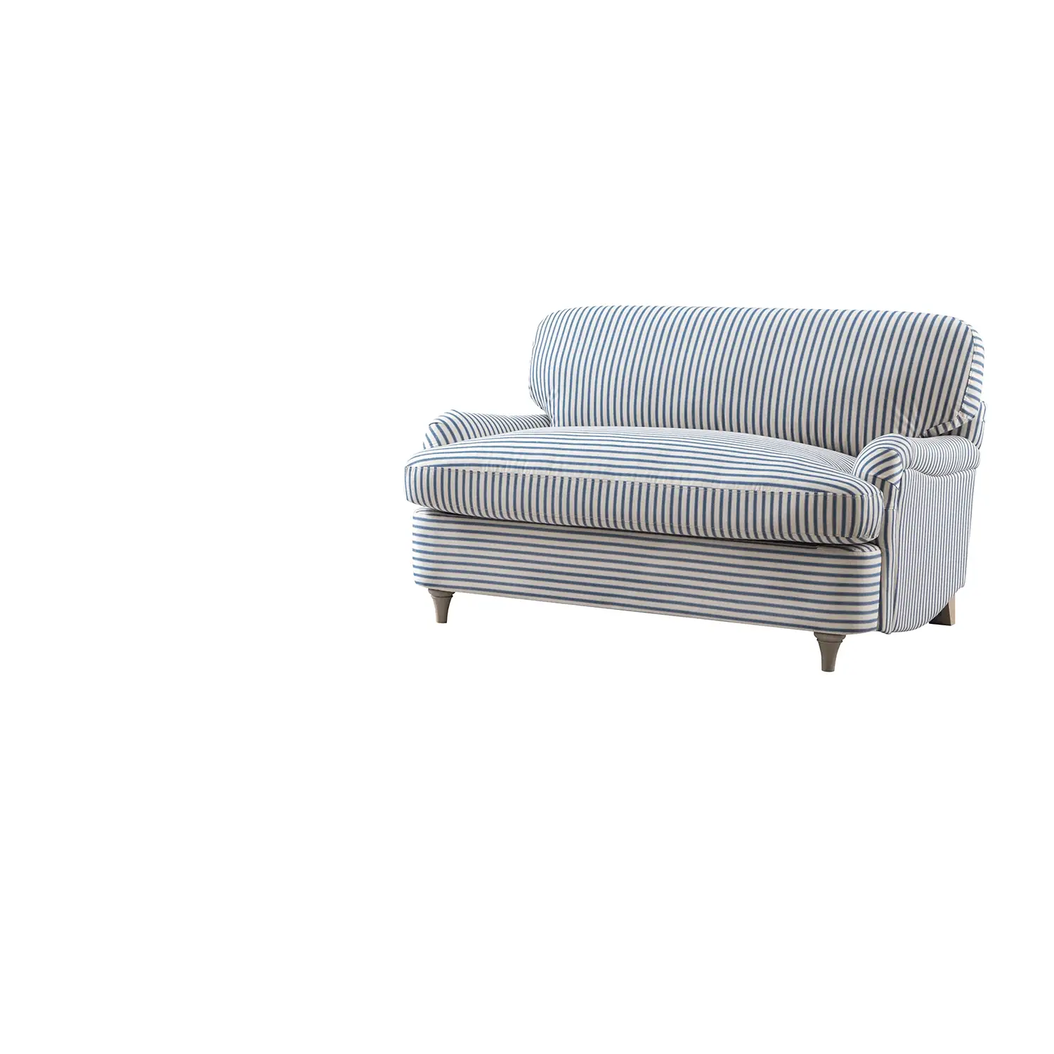 Daphnis Blue Striped Linen Blend Fabric Sofa Bed, Loveseat - Image 14
