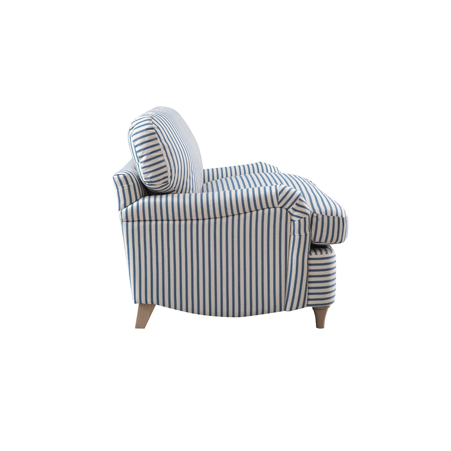 Daphnis Blue Striped Linen Blend Fabric Sofa Bed, Loveseat - Image 16