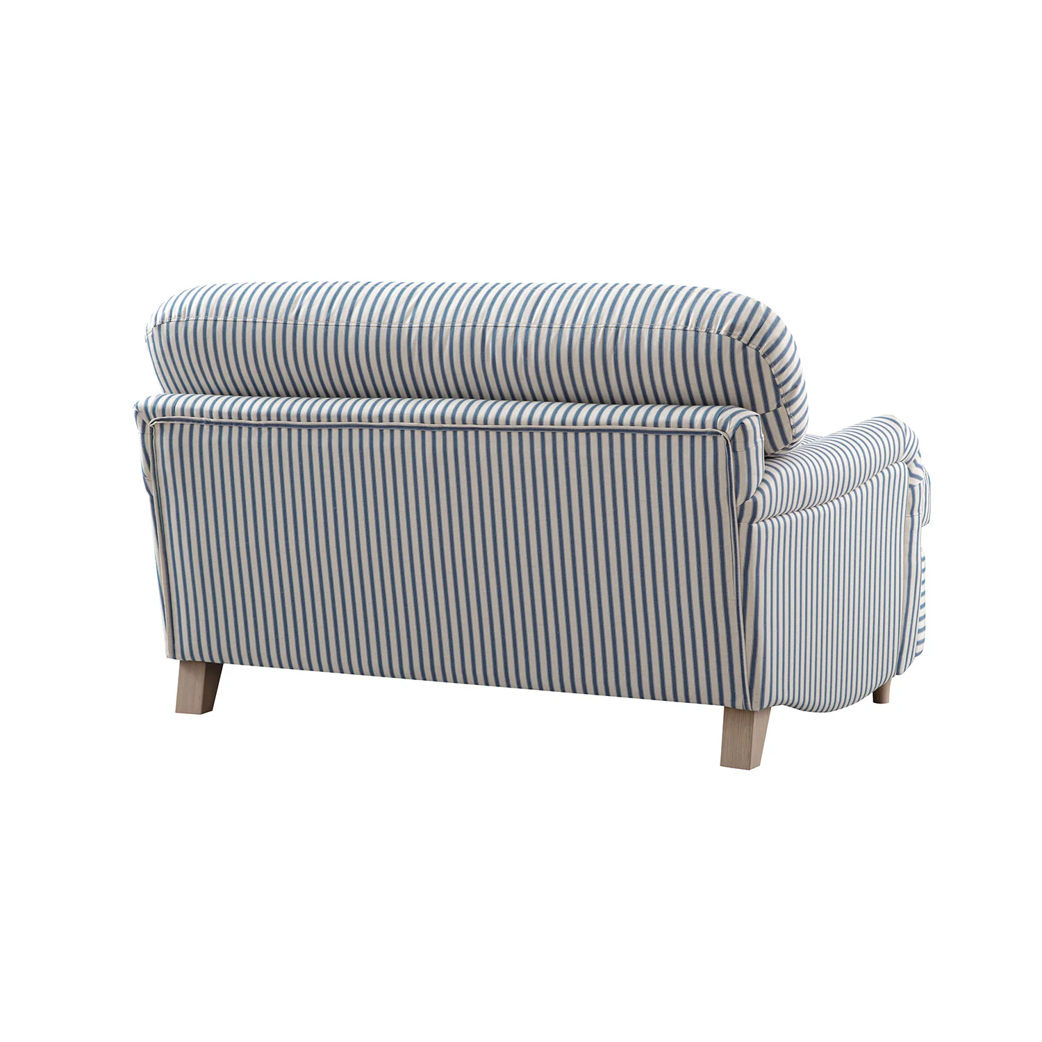 Daphnis Blue Striped Linen Blend Fabric Sofa Bed, Loveseat - Image 17