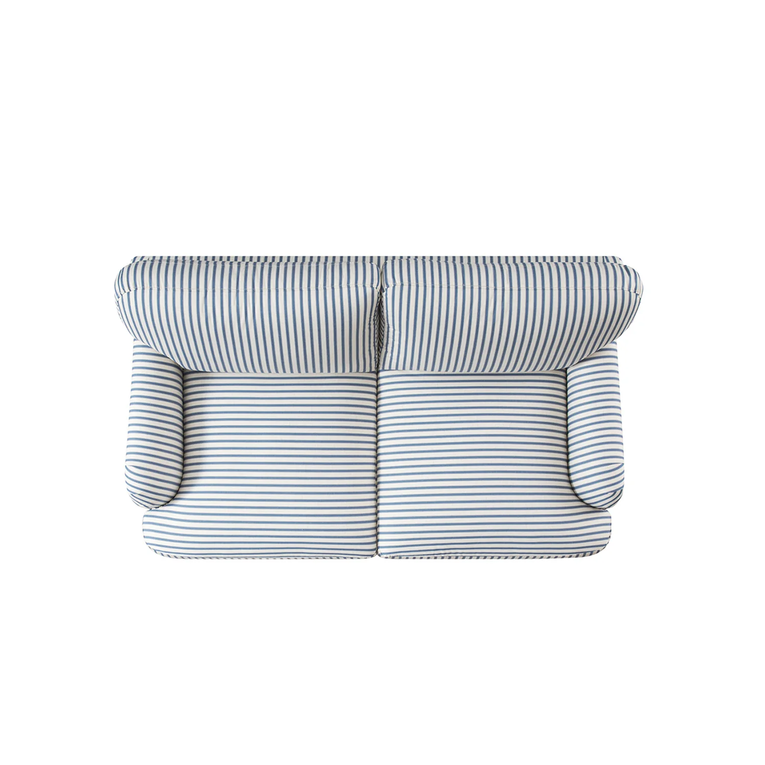 Daphnis Blue Striped Linen Blend Sofa, 2-Seater - Image 10