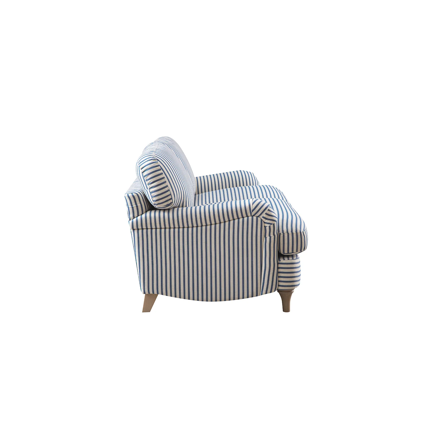 Daphnis Blue Striped Linen Blend Sofa, 2-Seater - Image 11