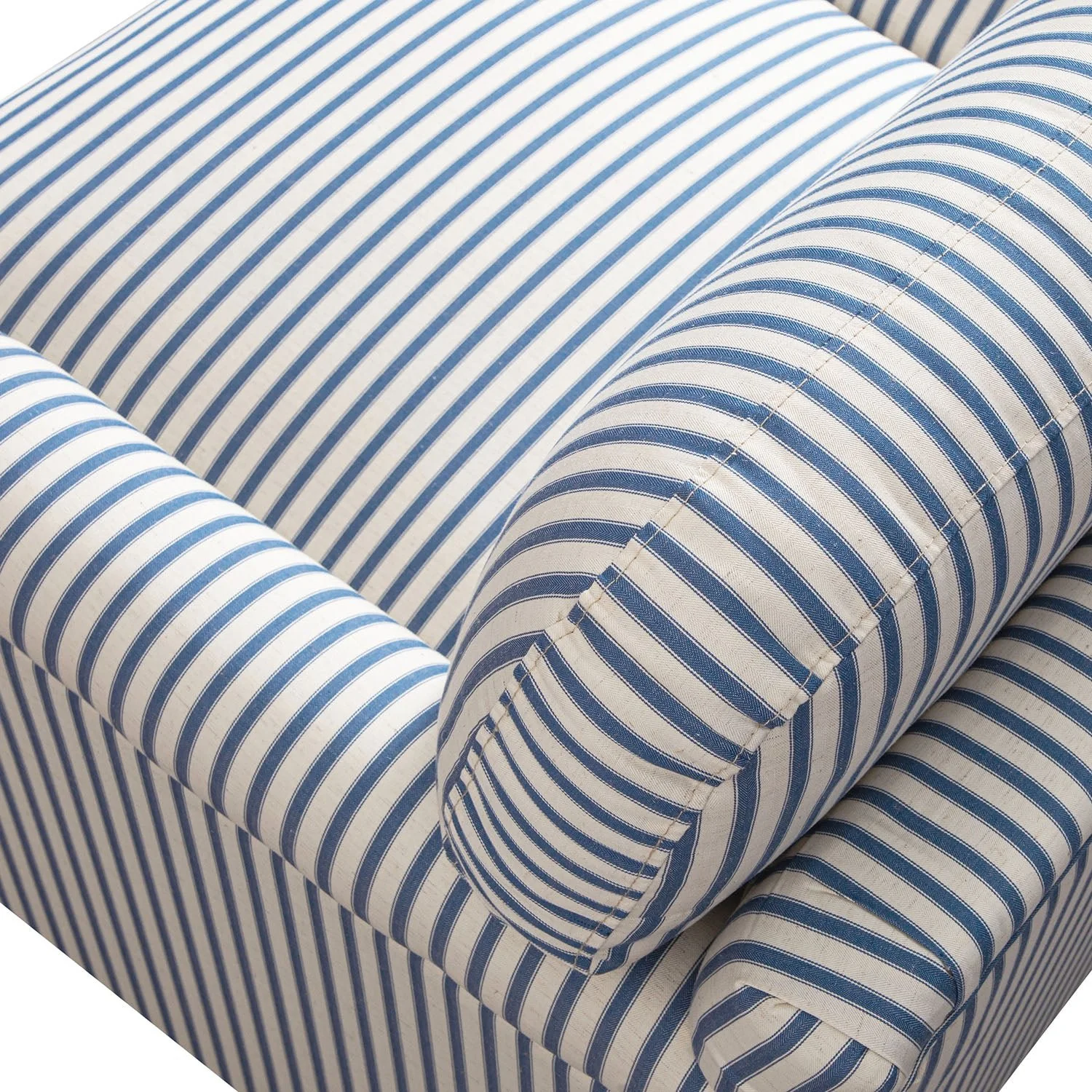 Daphnis Blue Striped Linen Blend Sofa, 2-Seater - Image 14