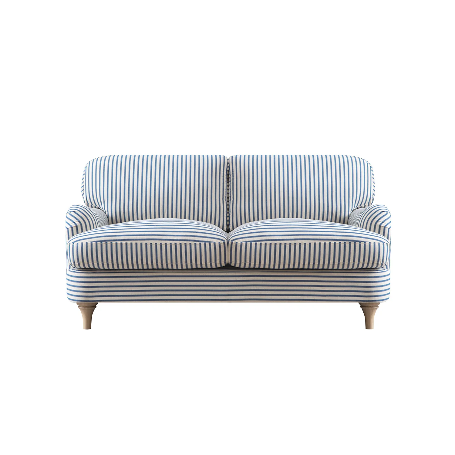 Daphnis Blue Striped Linen Blend Sofa, 2-Seater - Image 7