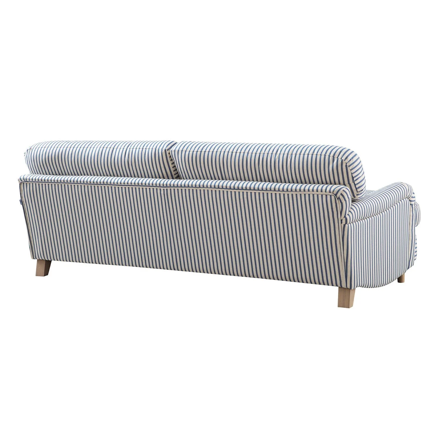 Daphnis Blue Striped Linen Blend Sofa, 3-Seater - Image 12