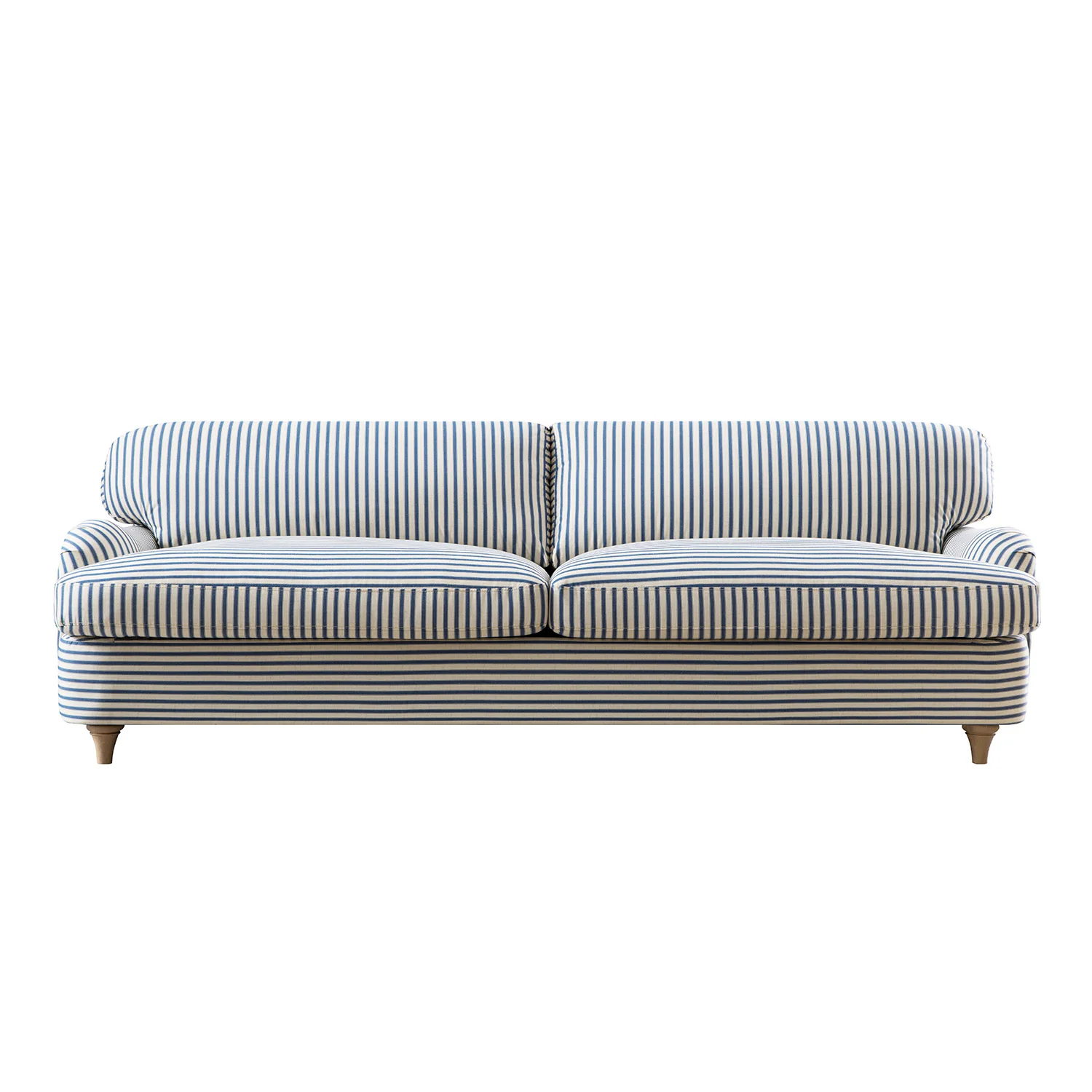 Daphnis Blue Striped Linen Blend Sofa Bed, Large 3-Seater - Image 11