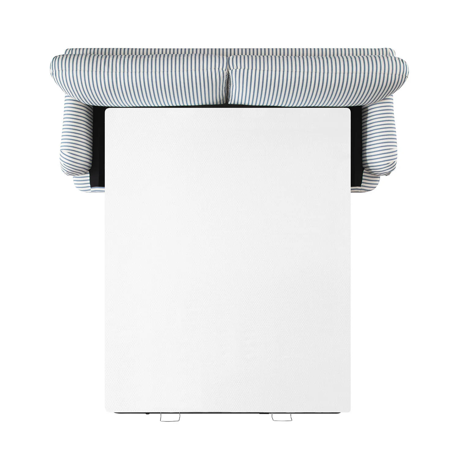 Daphnis Blue Striped Linen Blend Sofa Bed, Large 3-Seater - Image 16