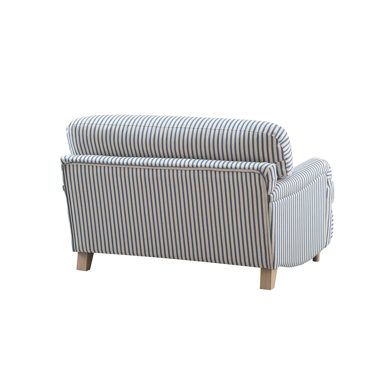 Daphnis Blue Striped Linen Blend Sofa, Loveseat - Image 10