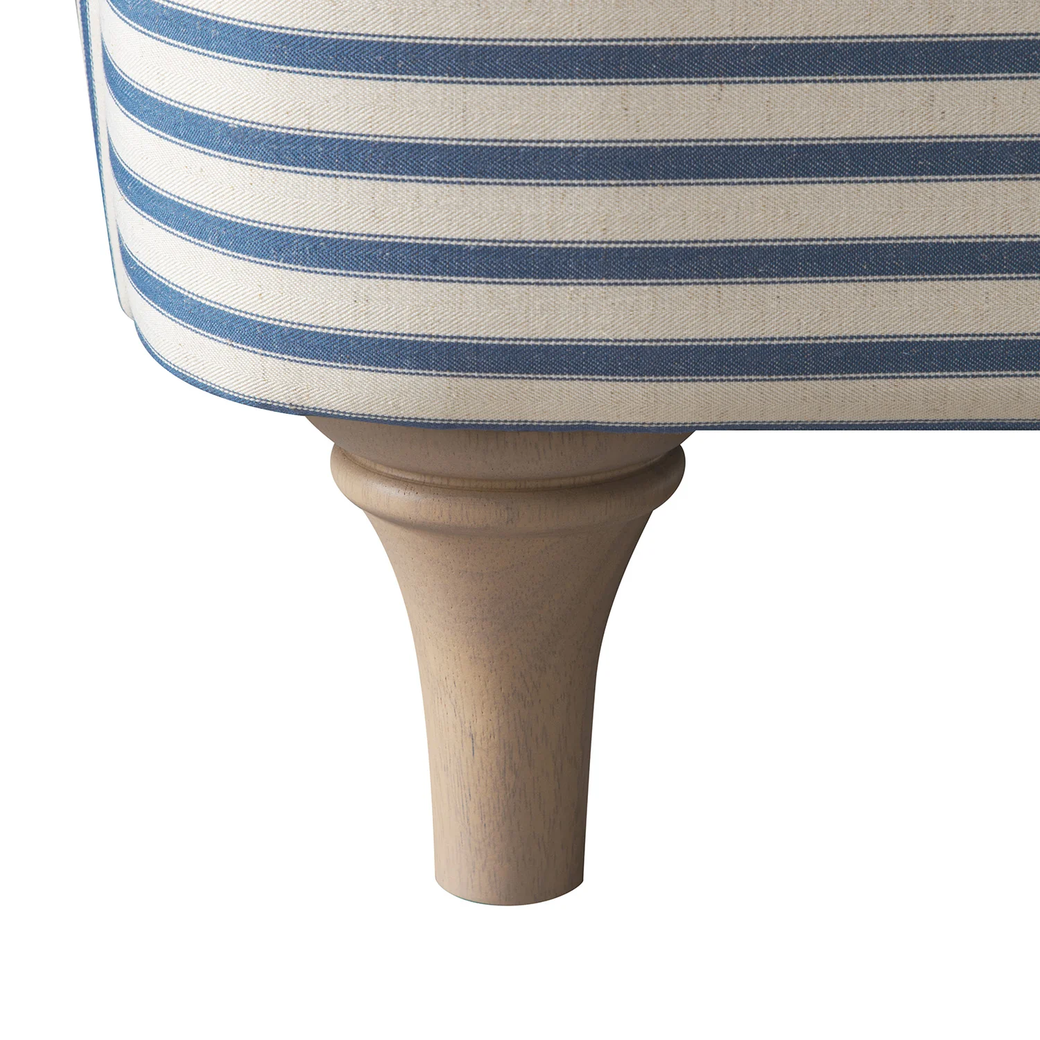 Daphnis Blue Striped Linen Blend Sofa, Loveseat - Image 14