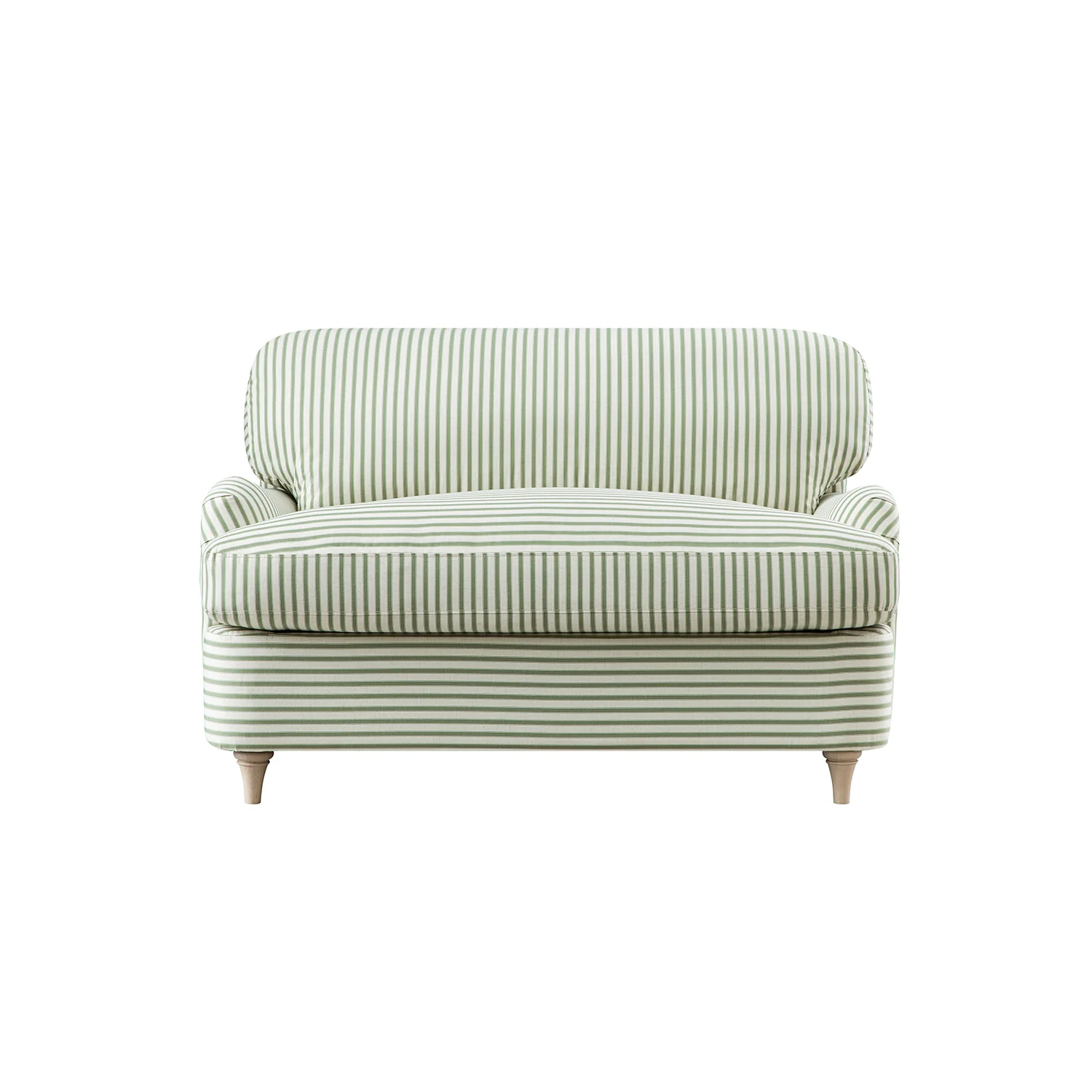Daphnis Green Striped Linen Blend Fabric Sofa Bed, Loveseat - Image 10
