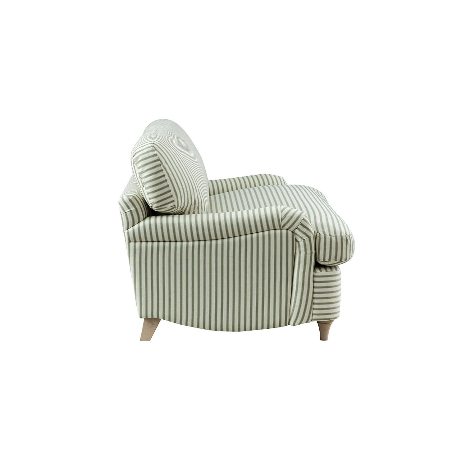 Daphnis Green Striped Linen Blend Fabric Sofa Bed, Loveseat - Image 15