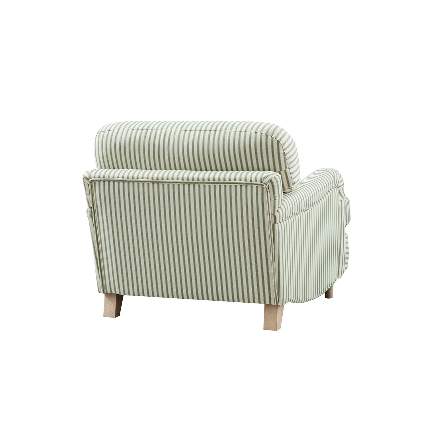 Daphnis Green Striped Linen Blend Sofa, 1-Seater - Image 12