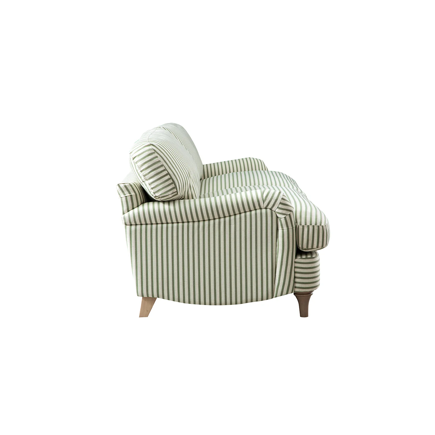 Daphnis Green Striped Linen Blend Sofa, 3-Seater - Image 10