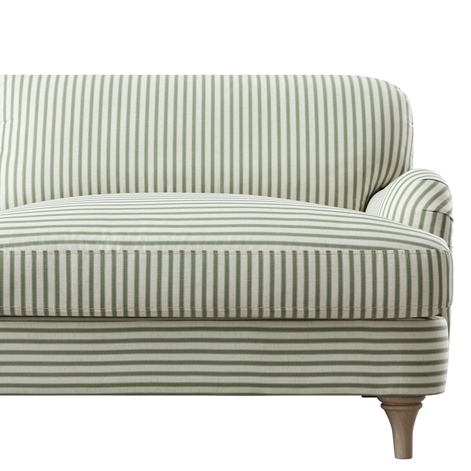 Daphnis Green Striped Linen Blend Sofa, 3-Seater - Image 14