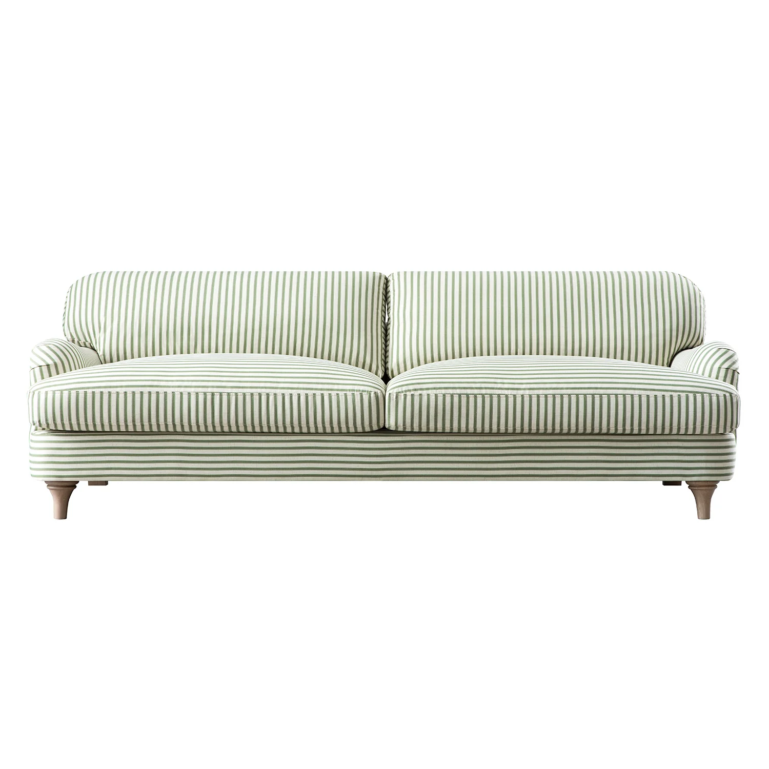 Daphnis Green Striped Linen Blend Sofa, 3-Seater - Image 6