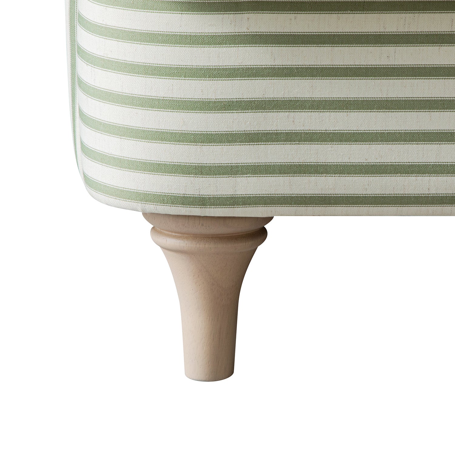 Daphnis Green Striped Linen Blend Sofa Bed, Grande Chaise Left Hand Facing - Image 8