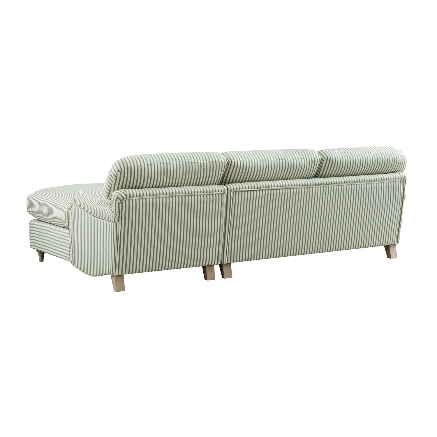 Daphnis Green Striped Linen Blend Sofa Bed, Grande Chaise Right Hand Facing - Image 7