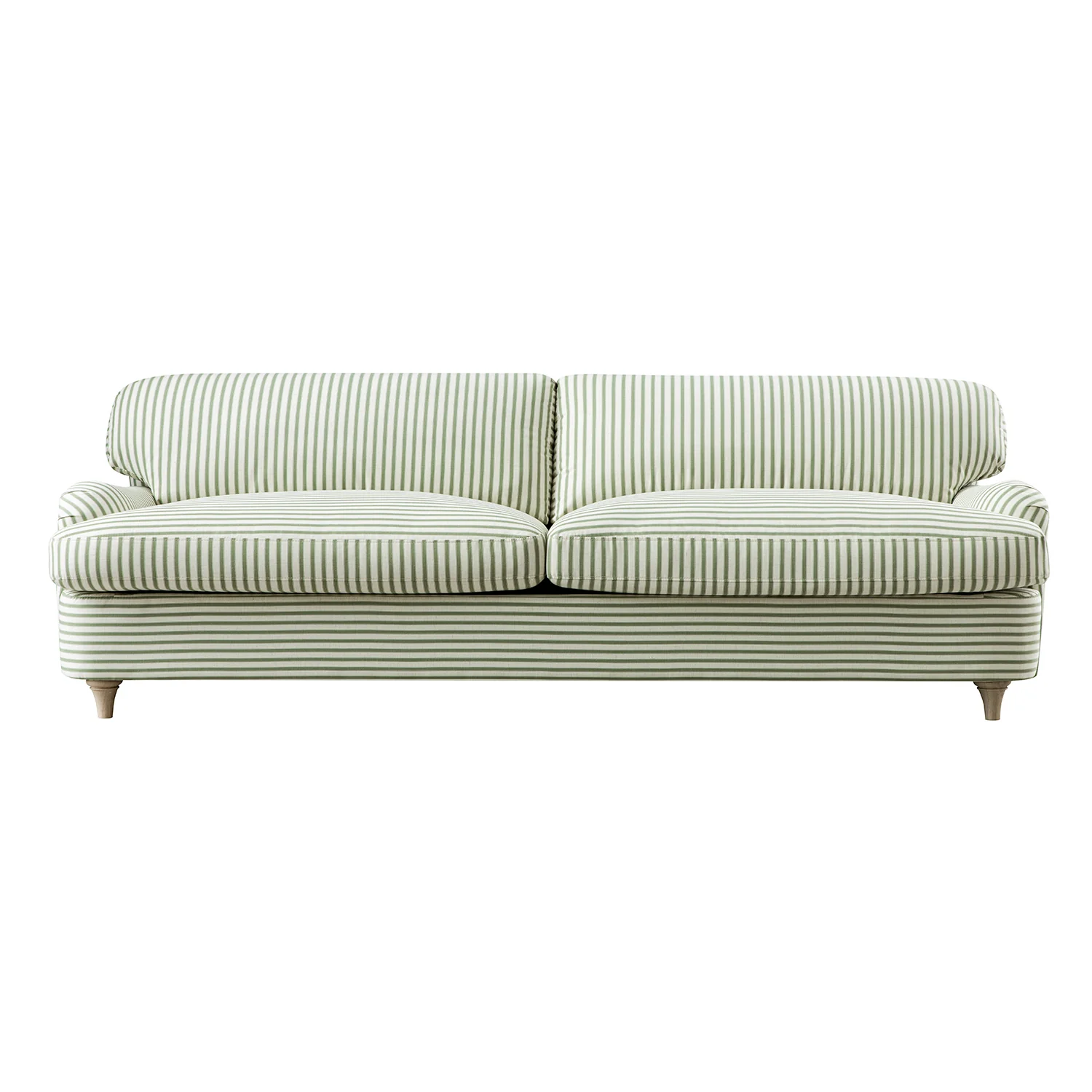 Daphnis Green Striped Linen Blend Sofa Bed, Large 3-Seater - Image 12
