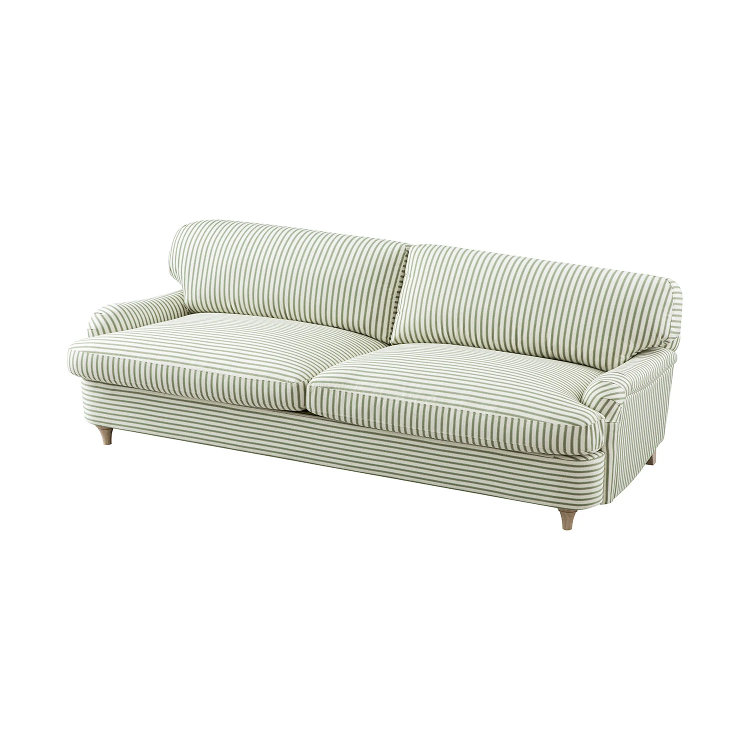 Daphnis Green Striped Linen Blend Sofa Bed, Large 3-Seater - Image 17