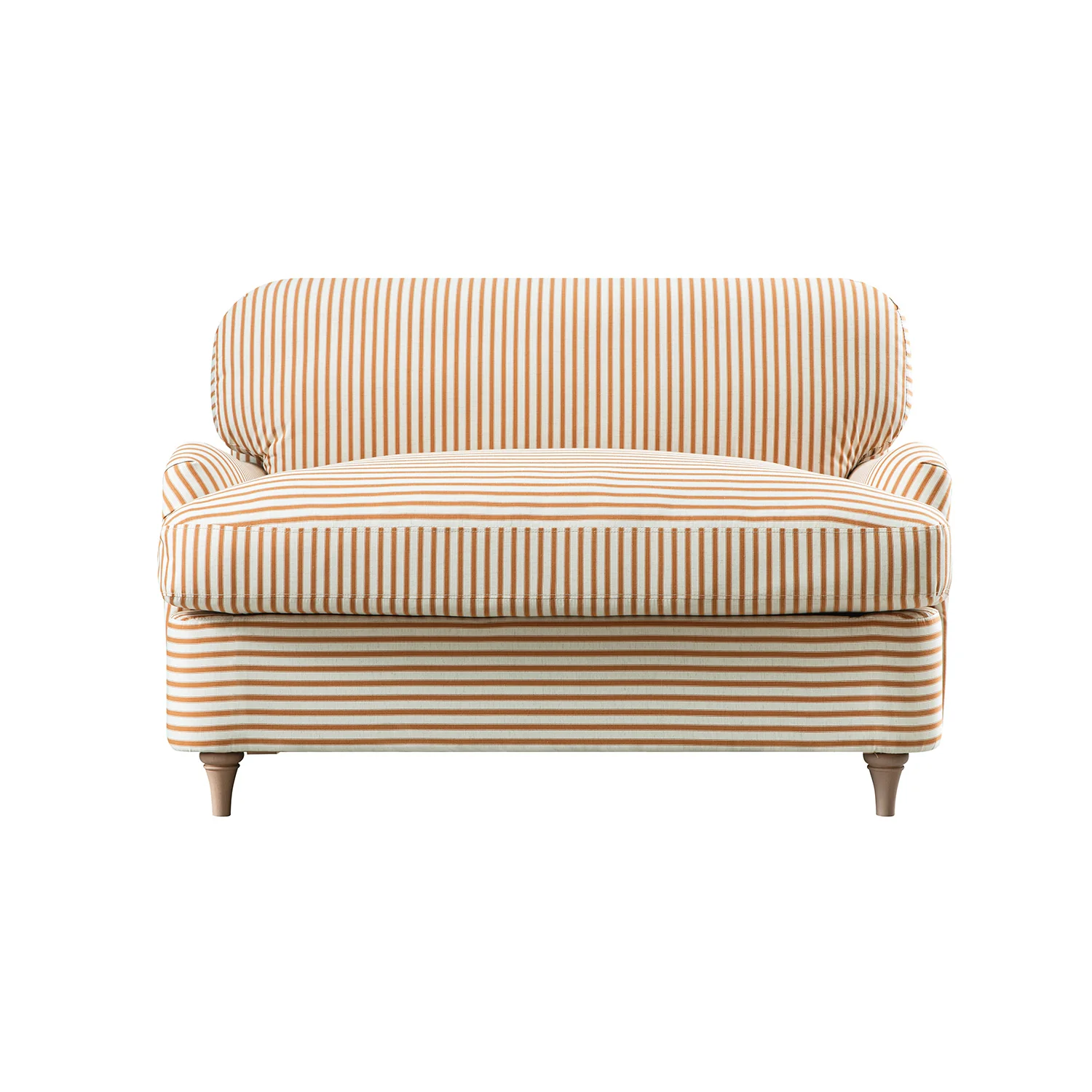 Daphnis Ochre Striped Linen Blend Fabric Sofa Bed, Loveseat - Image 12