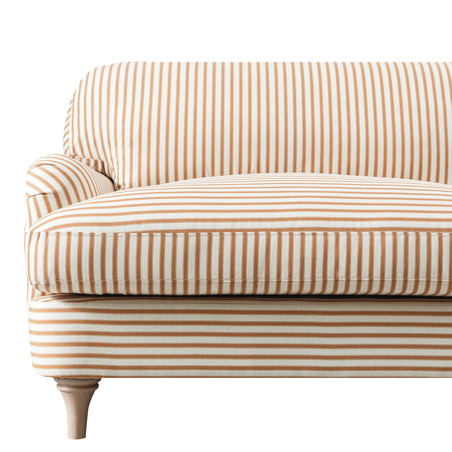 Daphnis Ochre Striped Linen Blend Sofa, Loveseat - Image 14
