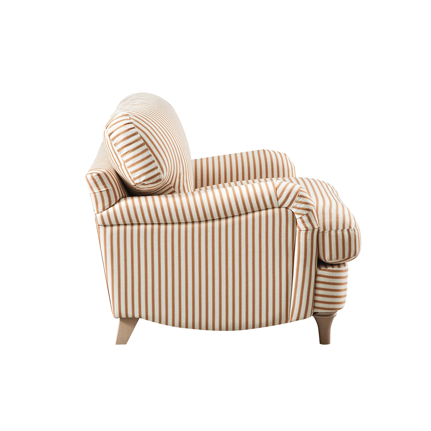 Daphnis Ochre Striped Linen Blend Sofa, 1-Seater - Image 10