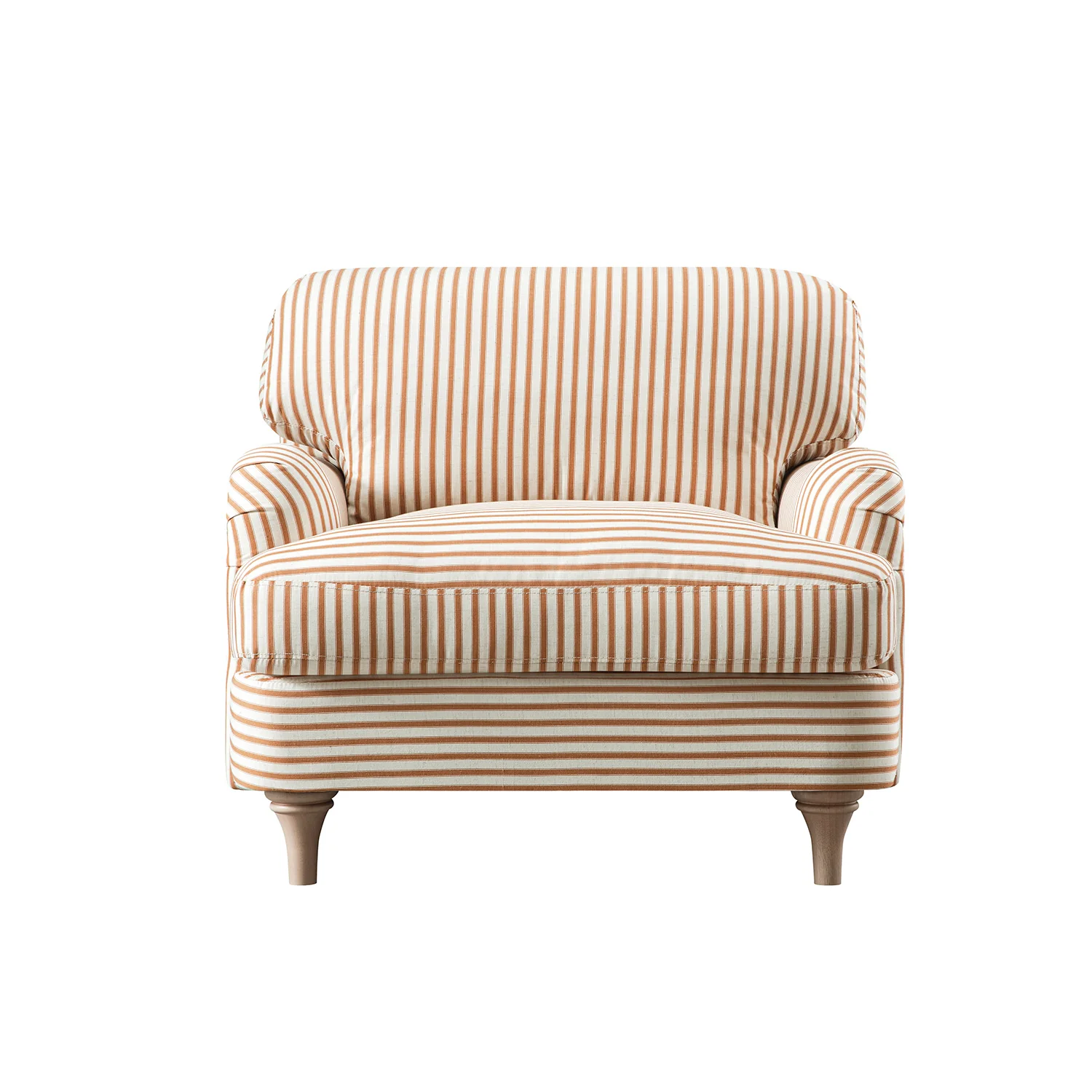 Daphnis Ochre Striped Linen Blend Sofa, 1-Seater - Image 7