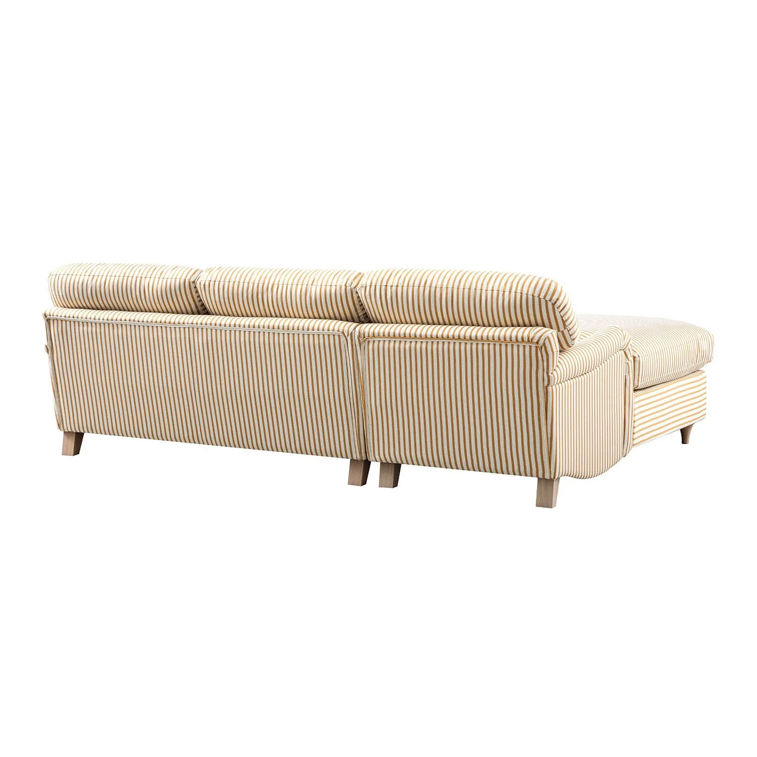 Daphnis Ochre Striped Linen Blend Sofa Bed, Grande Chaise Left Hand Facing - Image 9