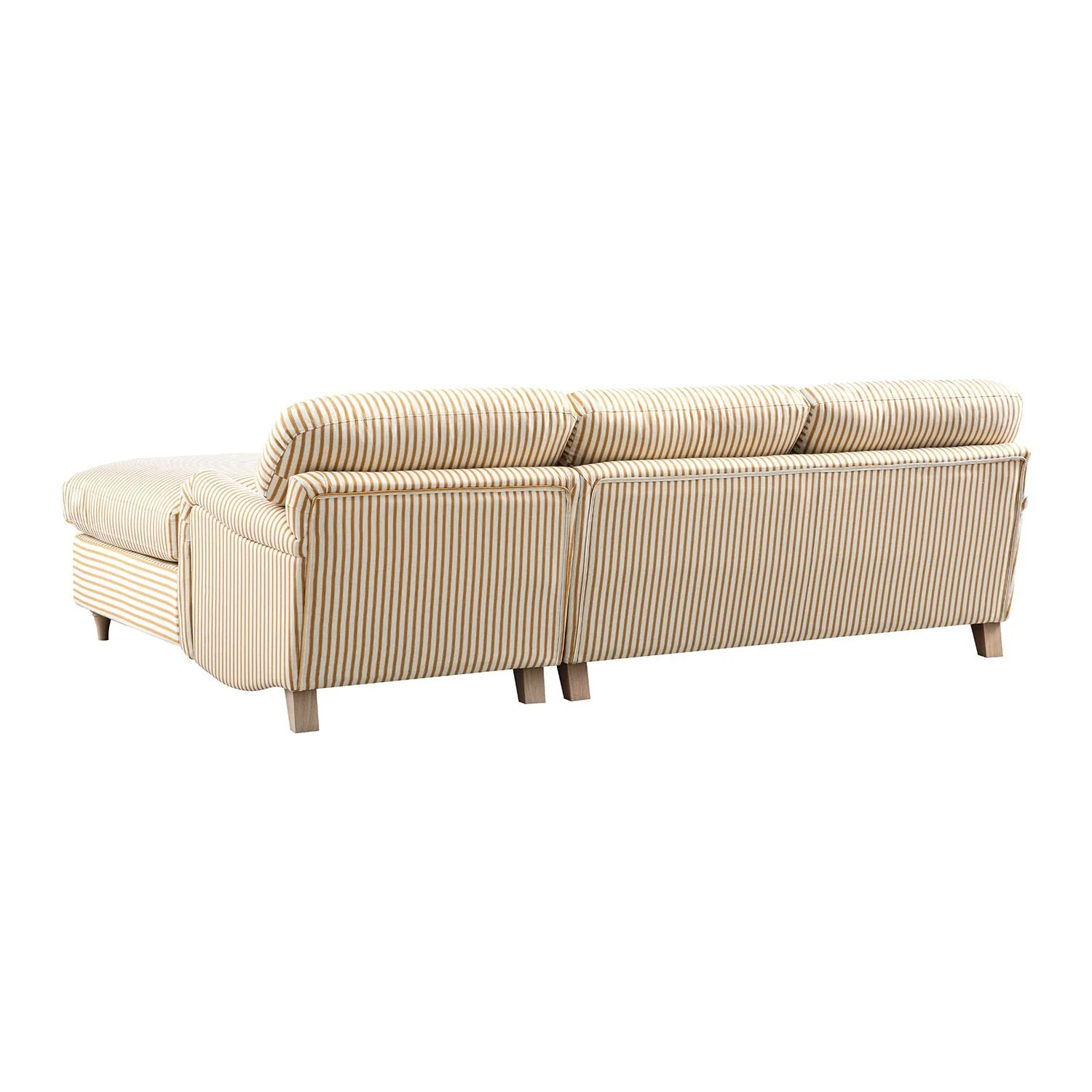 Daphnis Ochre Striped Linen Blend Sofa Bed, Grande Chaise Right Hand Facing - Image 8