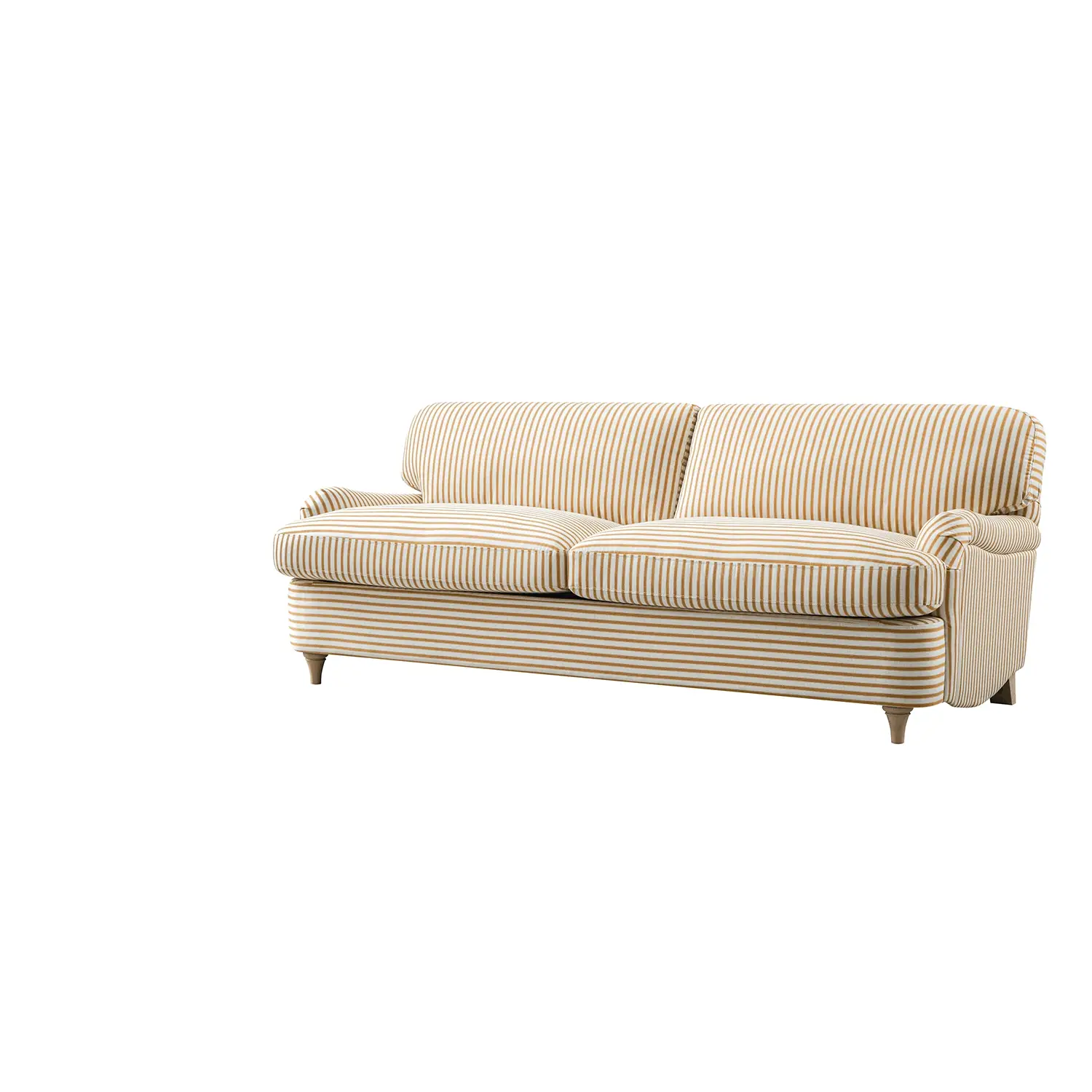 Daphnis Ochre Striped Linen Blend Sofa Bed, Large 3-Seater - Image 12