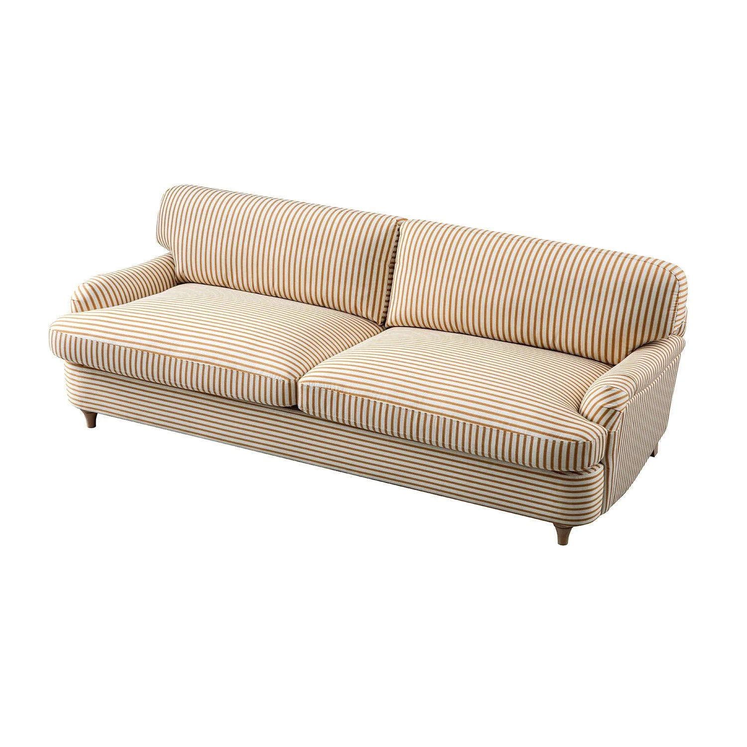 Daphnis Ochre Striped Linen Blend Sofa Bed, Large 3-Seater - Image 15