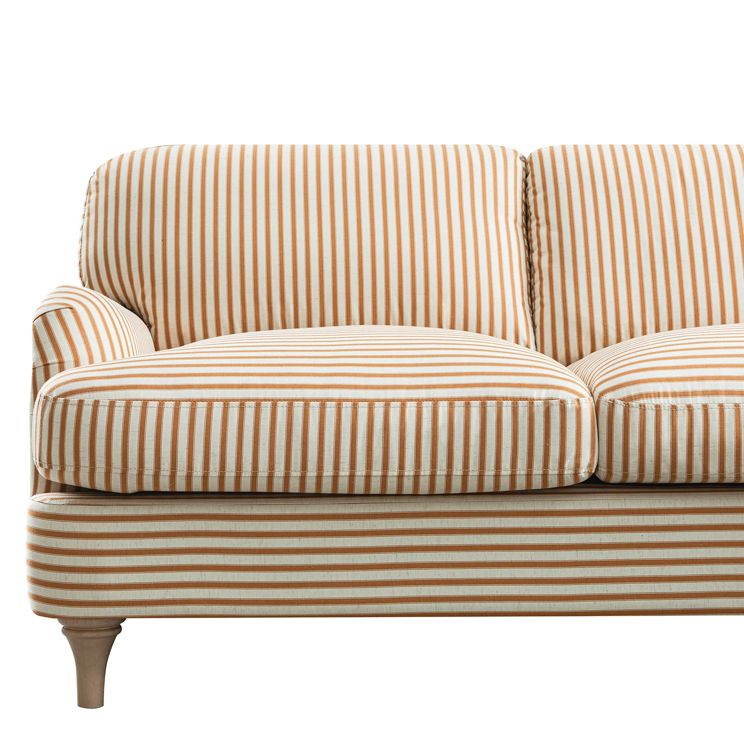 Daphnis Ochre Striped Linen Blend Sofa, Grande Chaise Sofa Right Hand Facing - Image 15