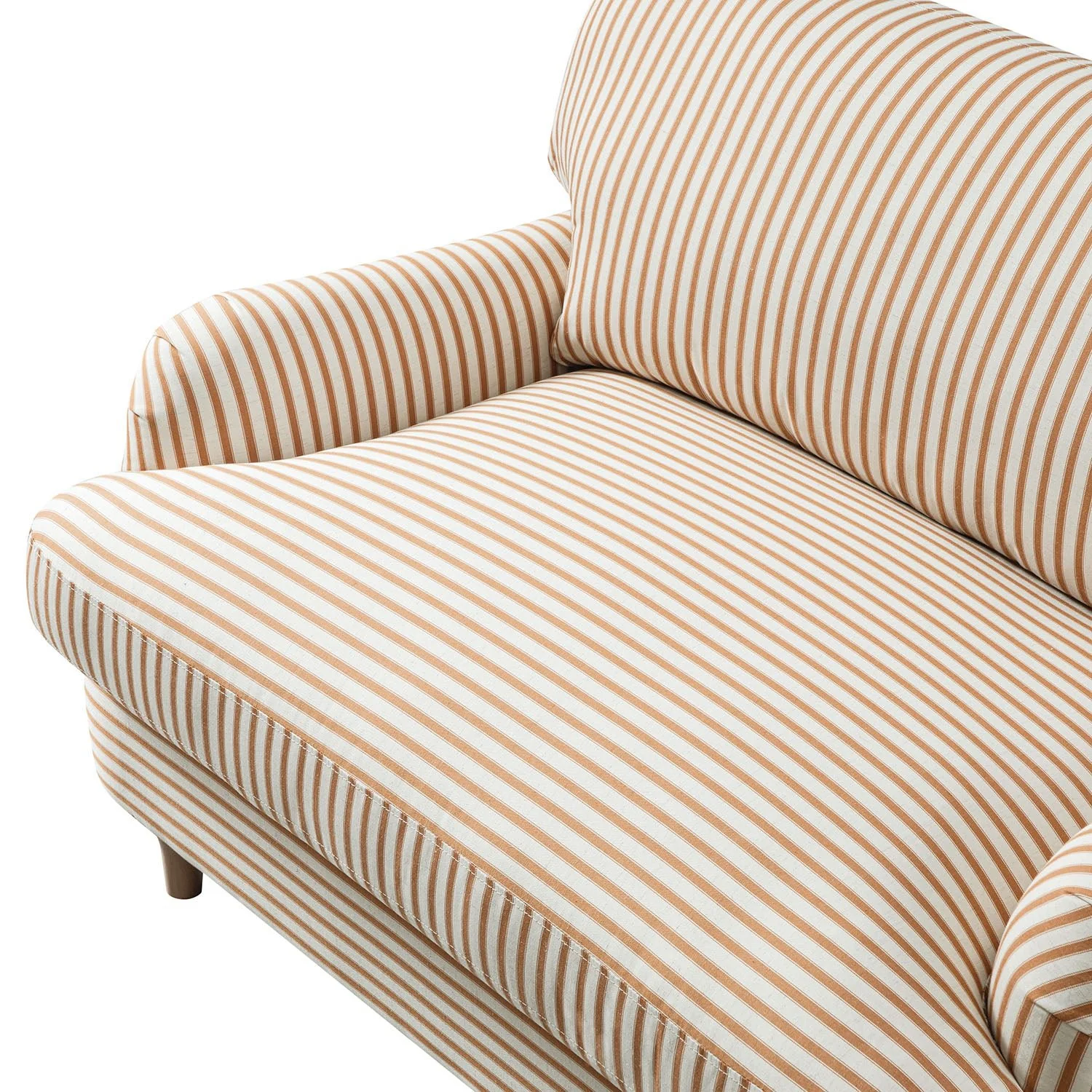 Daphnis Ochre Striped Linen Blend Sofa, Loveseat - Image 13